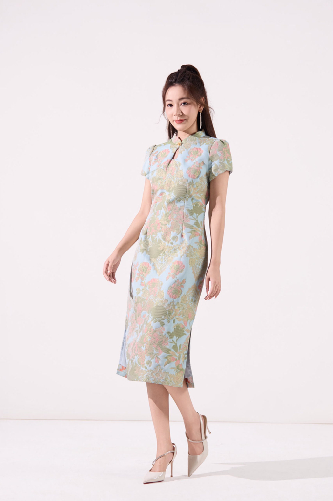14241387 Florielle Jacquard Cheongsam