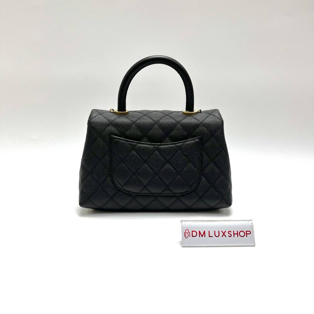 Chanel Black Caviar Small Coco Handle GHW (Serial 24)