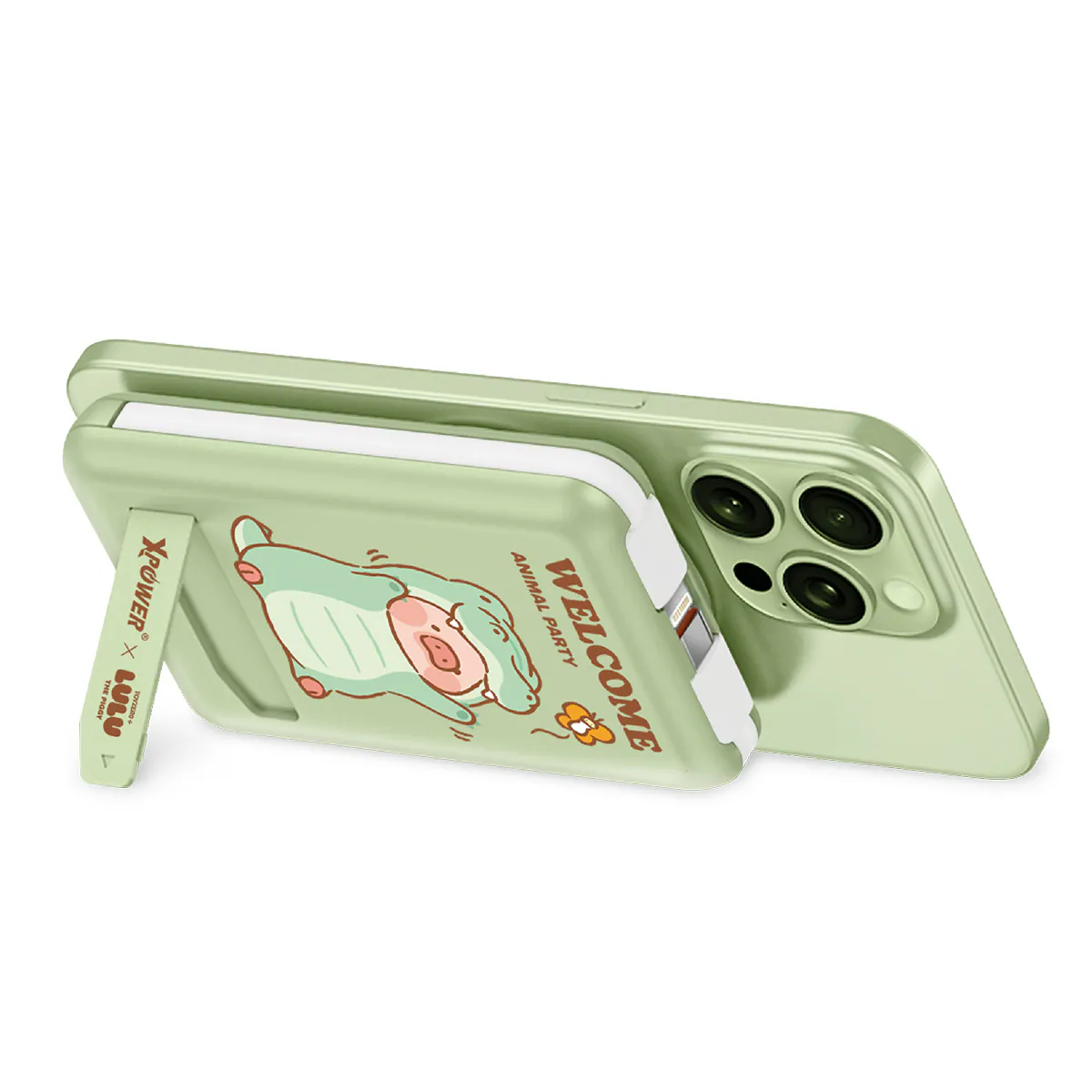 CCC | 3C認證 XPower x 罐頭豬LuLu🐷M10C+ 6合1 10000mAh多功能迷你20W PD3.0+ 磁吸無線快充移動電源