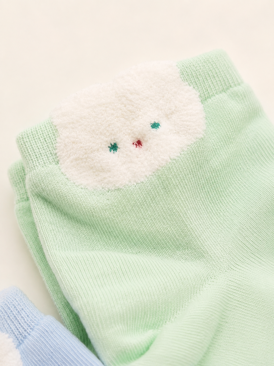 Korean Fluffy Bunny Mid Socks