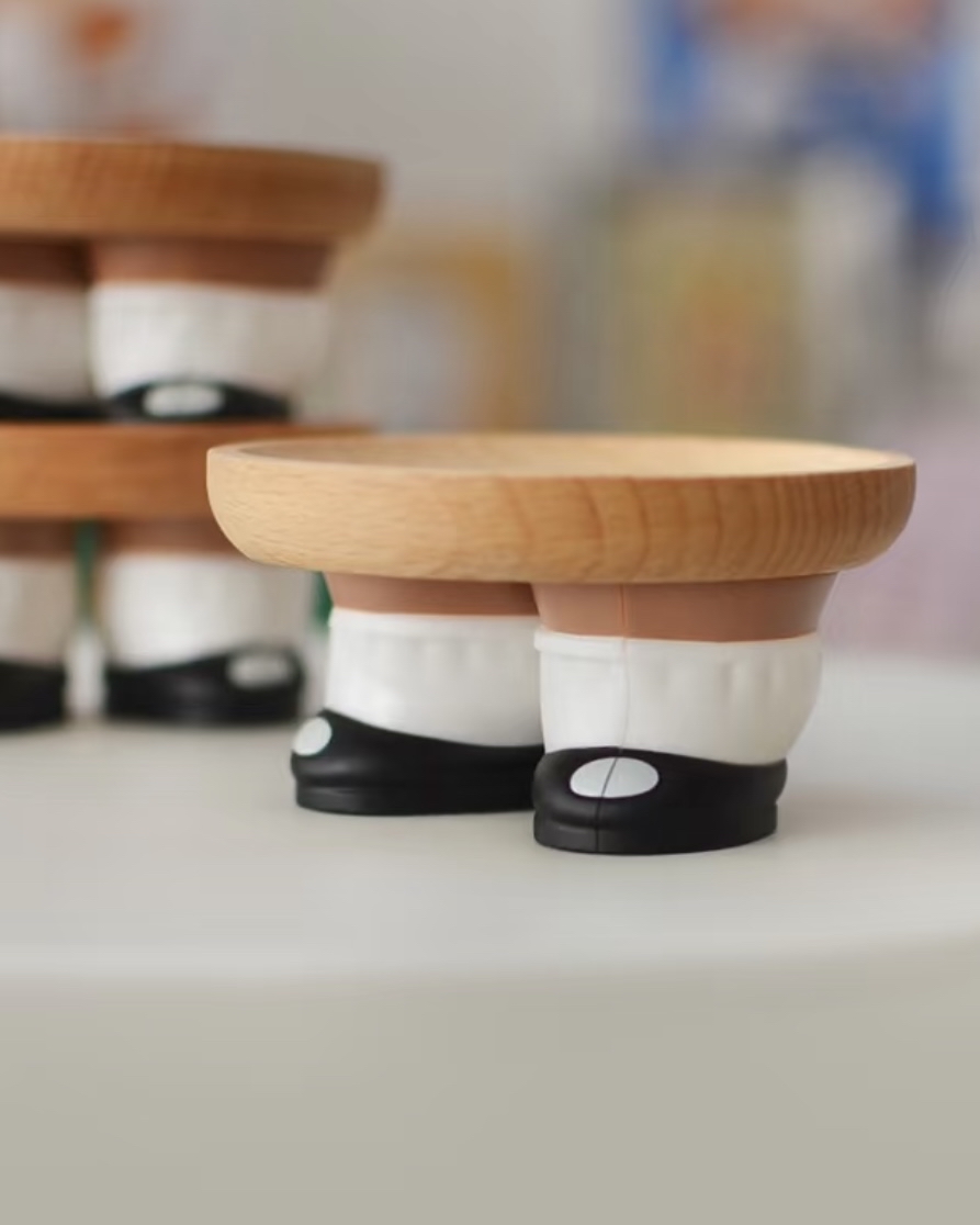 呆萌短腿櫸木收納小托盤