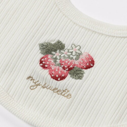 🆕【⭐訂購⭐】🇯🇵日本直送 草莓🍓/檸檬🍋/芭蕾舞鞋🩰刺繡 羅紋口水肩🌀 [ELAA-0204][260206]