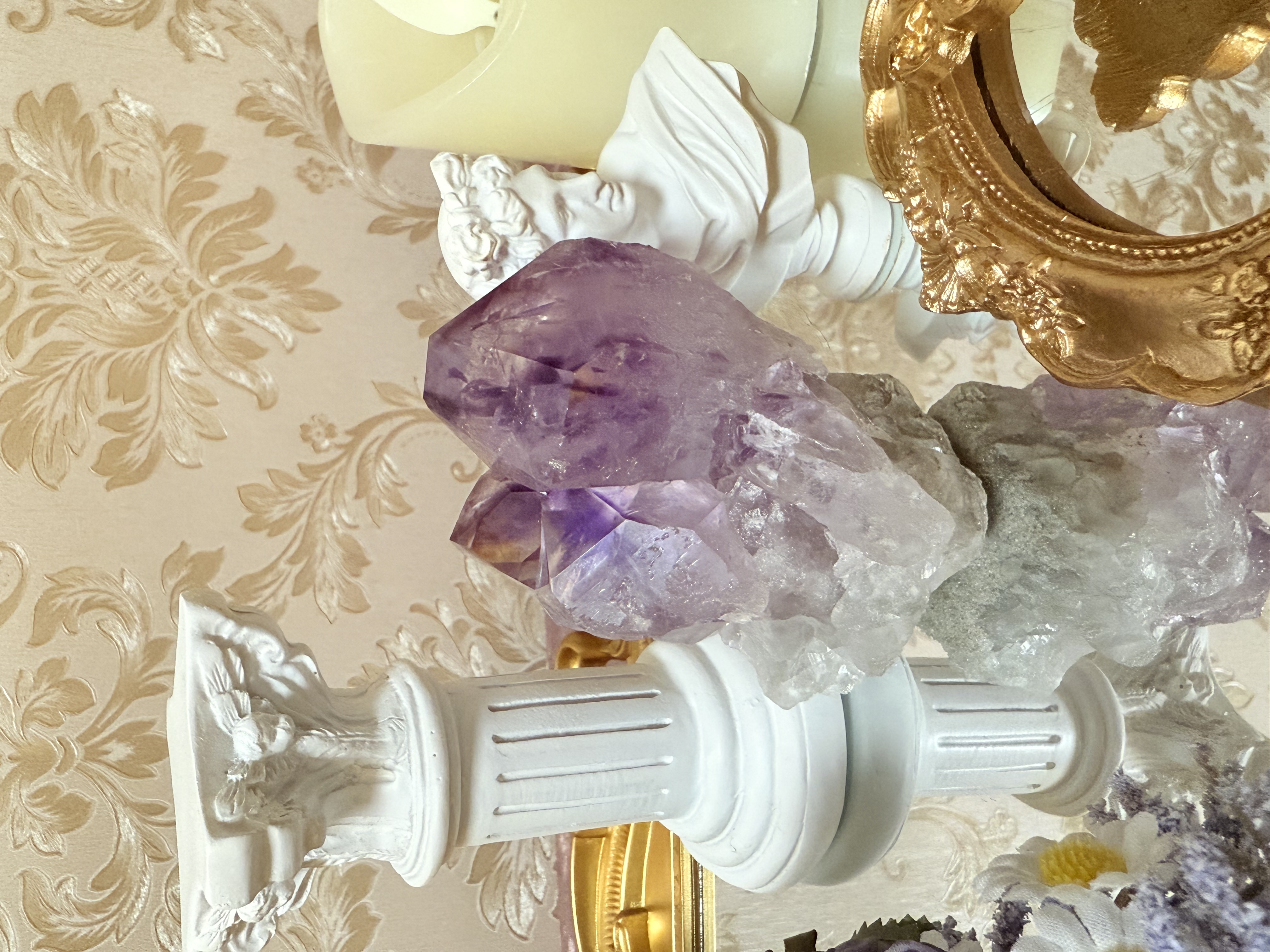 正宗巴西 ‧ 教堂風紫幻影原礦晶簇