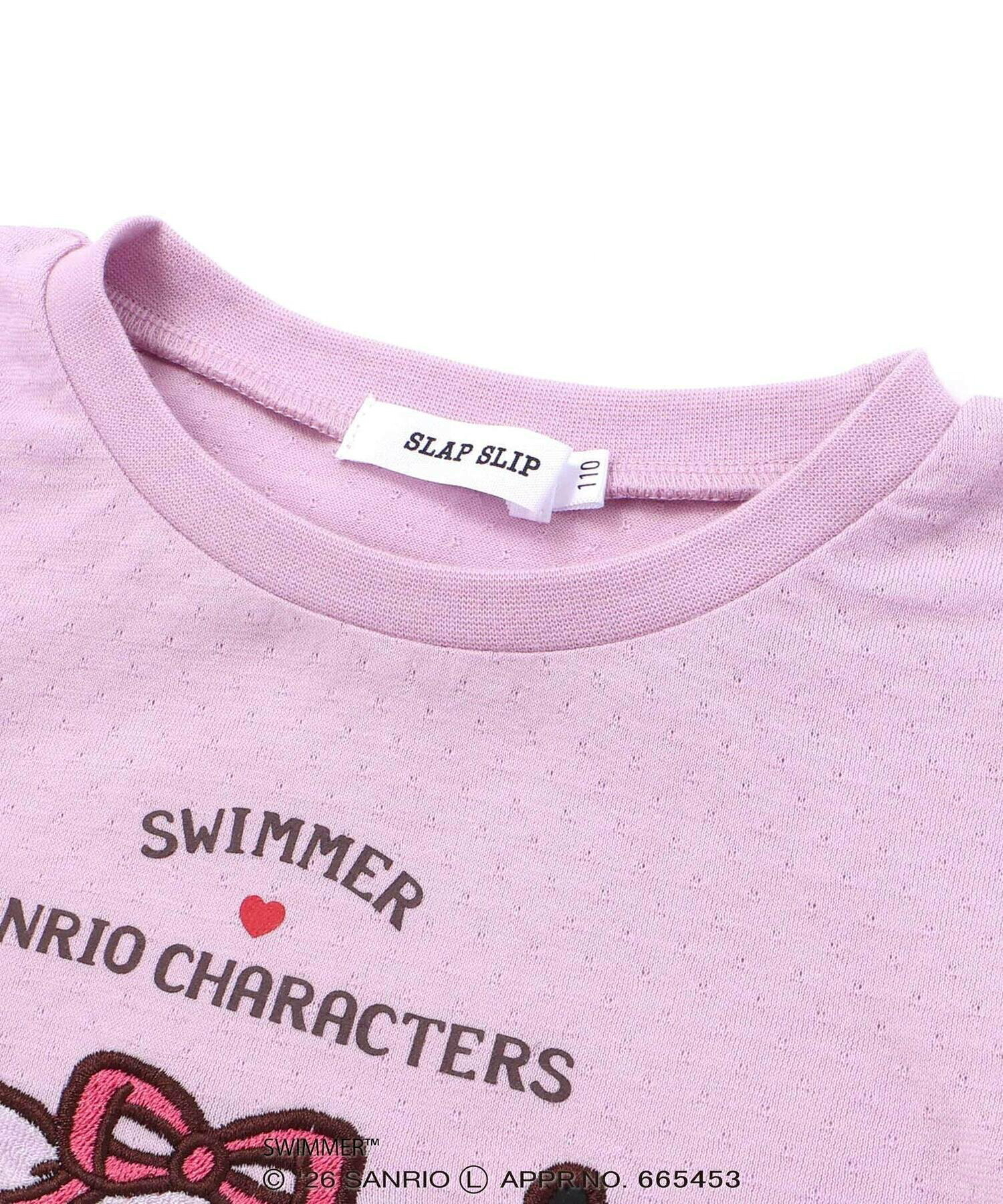 🇯🇵預訂 日本直送🇯🇵Slap Slip x Swimmer x Sanrio系列三色人物刺繡貼花薄紗泡泡袖上衣