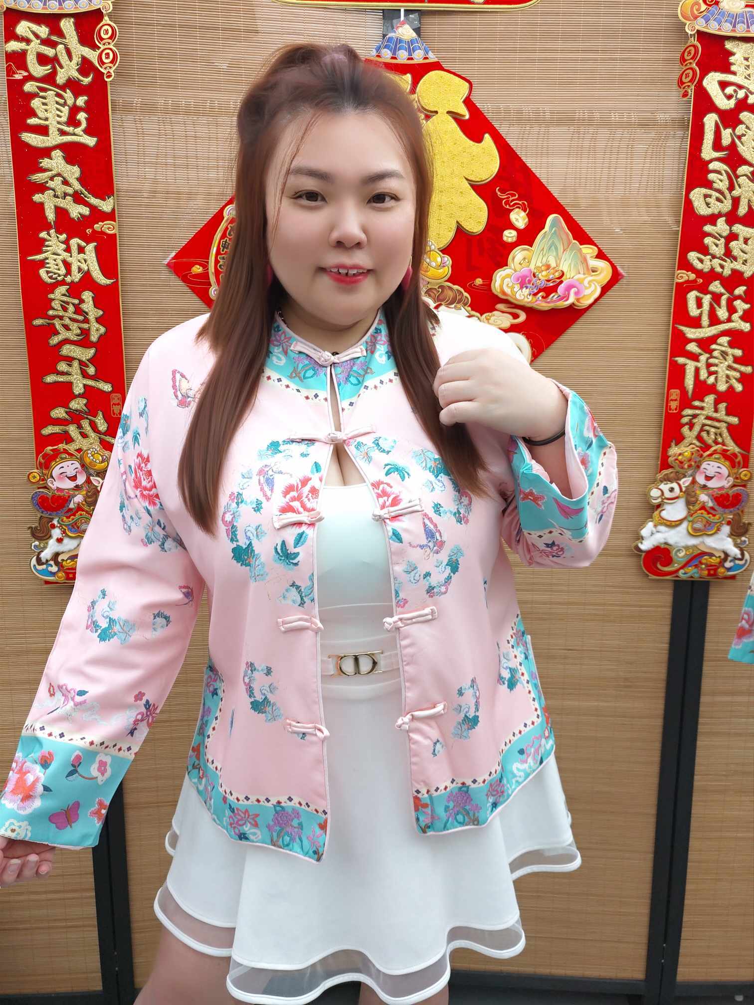 DDB09 新中式印花款长袖上衣