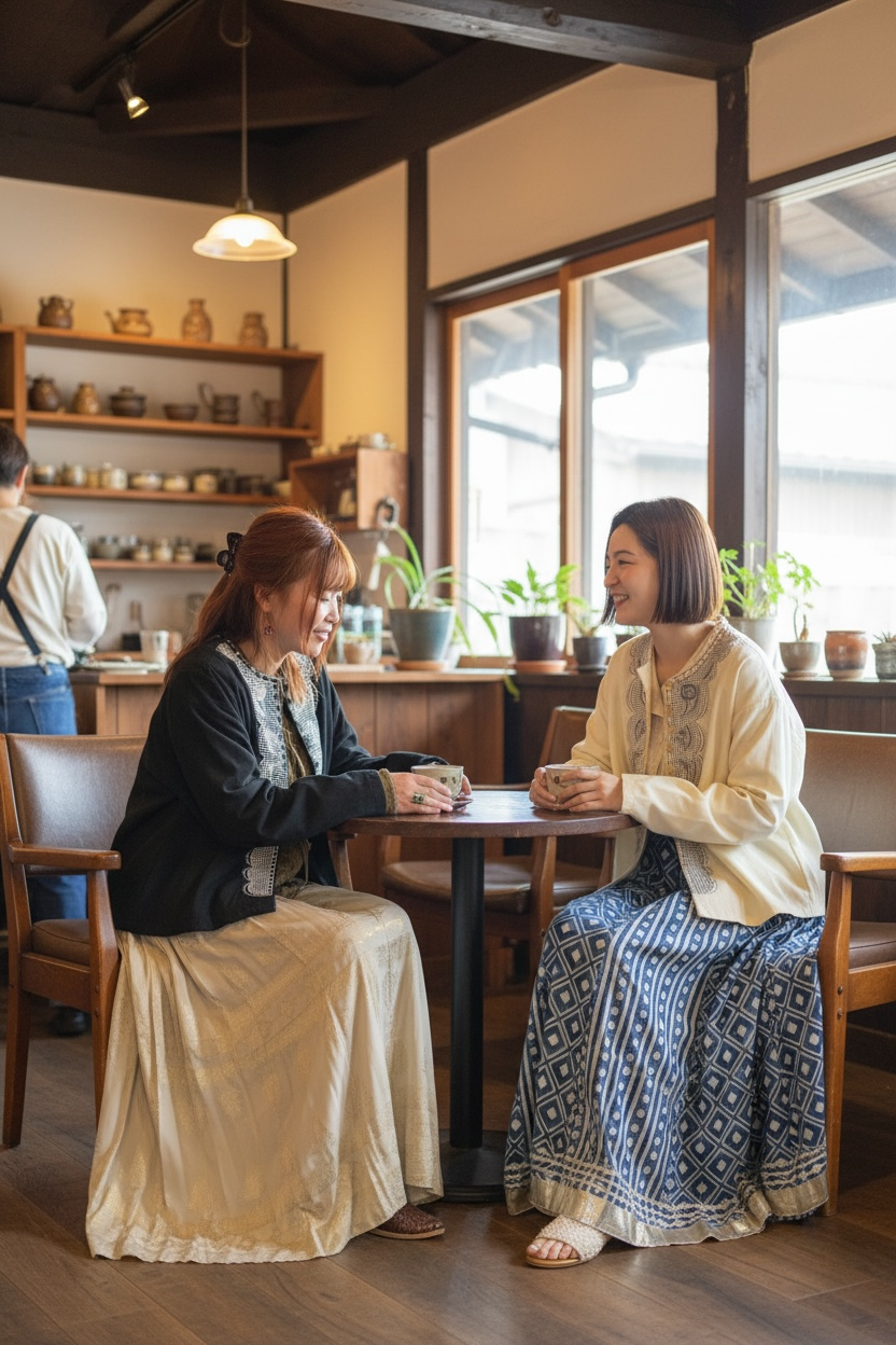 White with Gold lining Skirt #1445