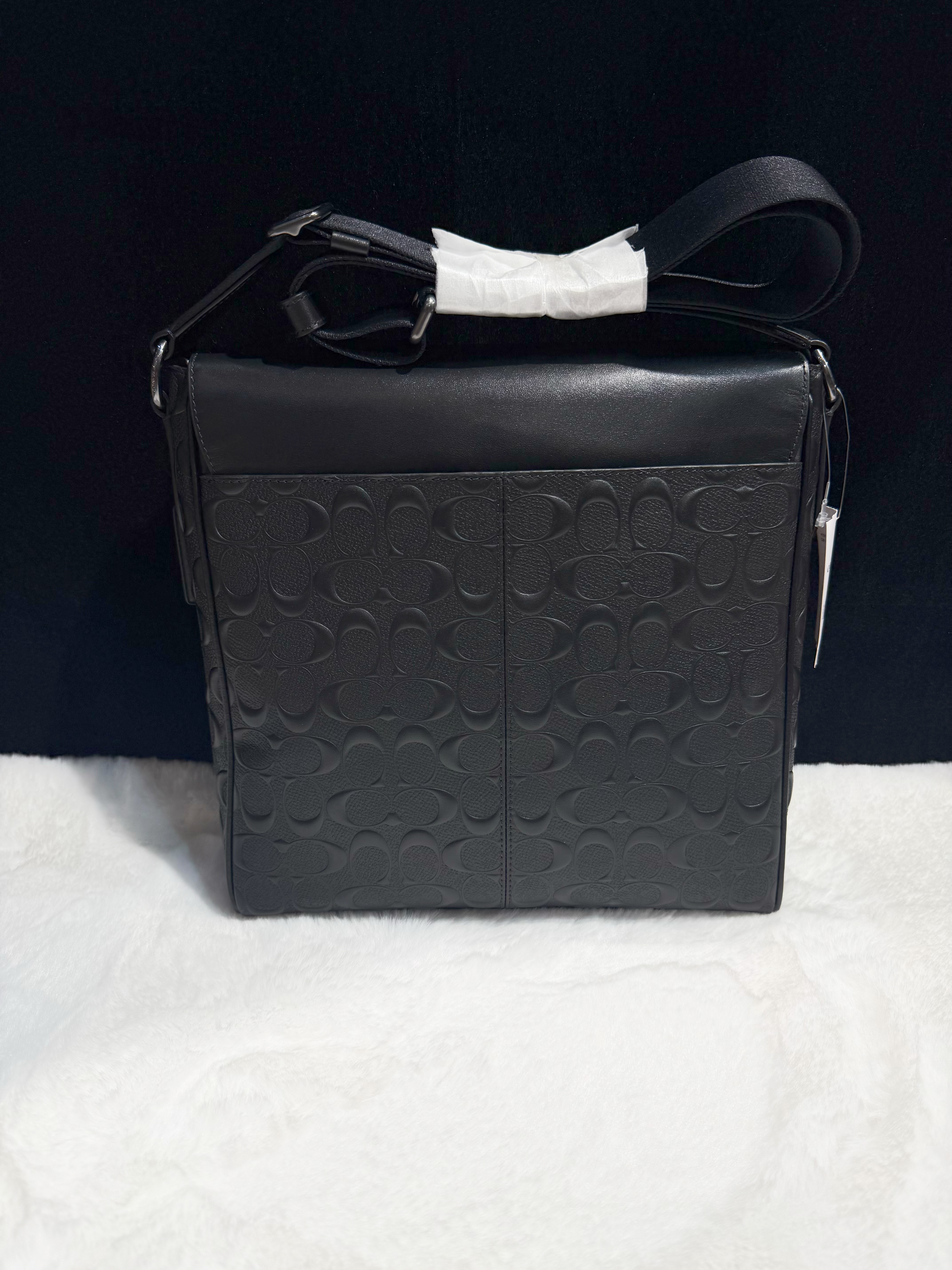 Coach Houston map bag sleather/blk