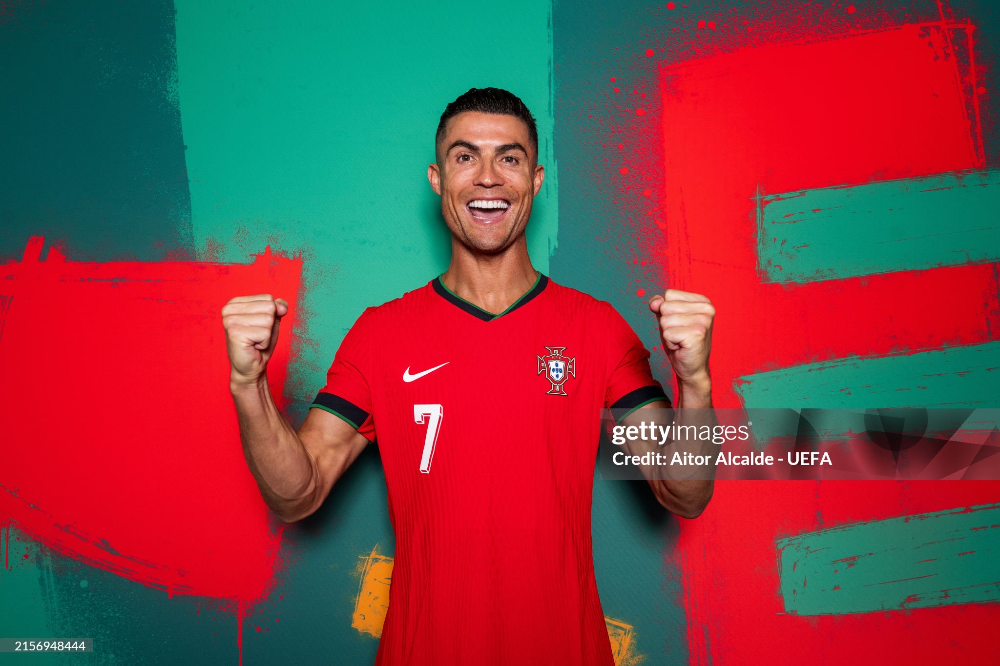 2024歐國盃 葡萄牙 主場 球員版 短袖 連7 Ronaldo+歐國盃章+foundation章 歐國盃fullset