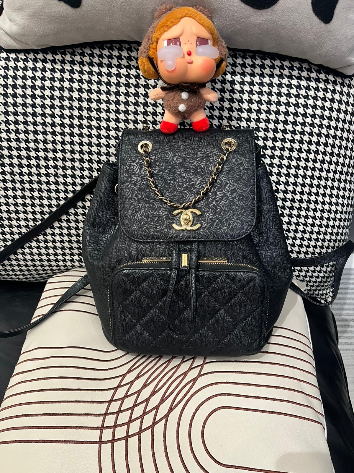 Chanel Business affinity backpack 黑色荔枝牛皮 100%Authentic, 95%New ✅24Card✅Dust bag