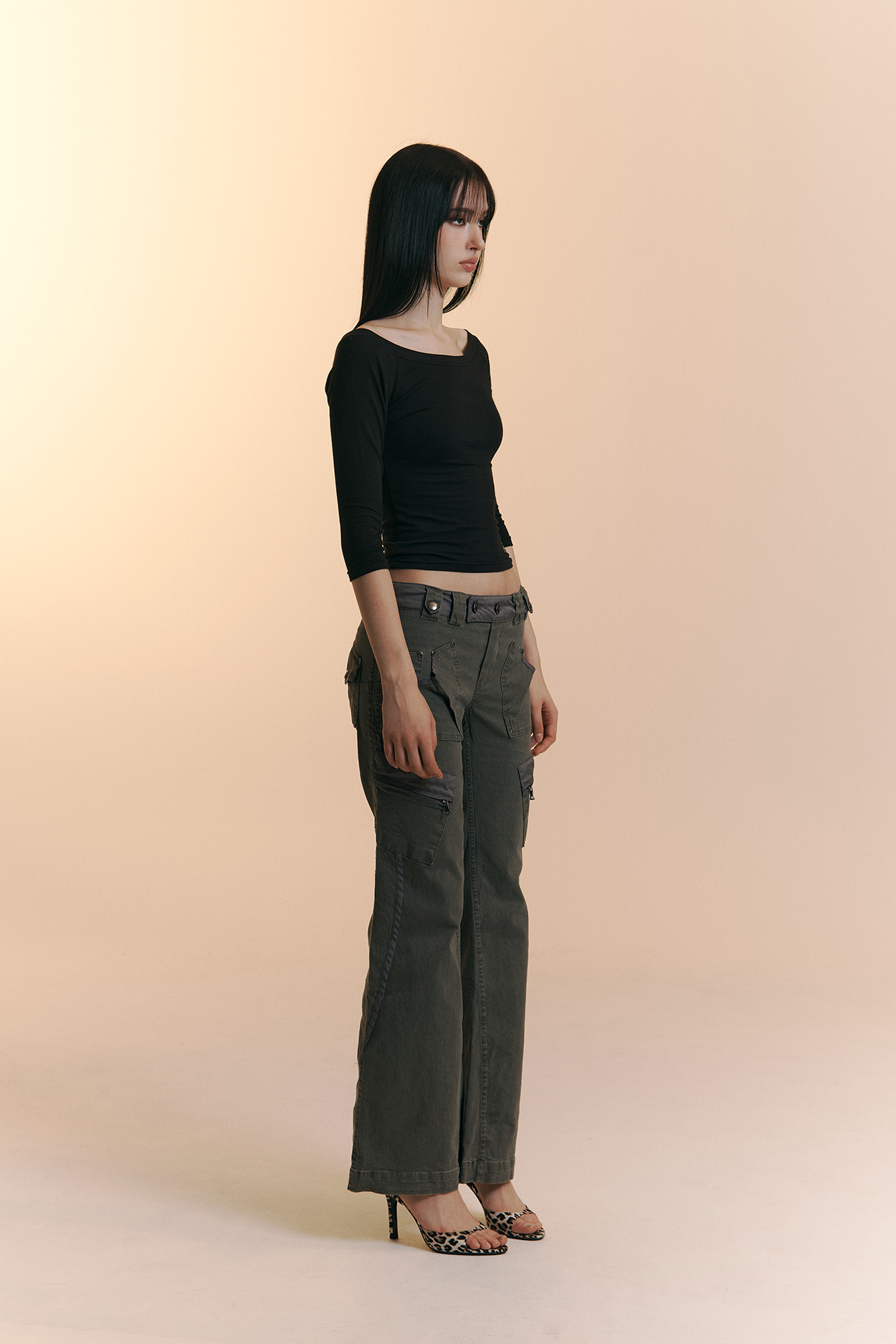 pleaseNOFOLLOW - Zed Off-Shoulder Long Sleeve Top (Black)