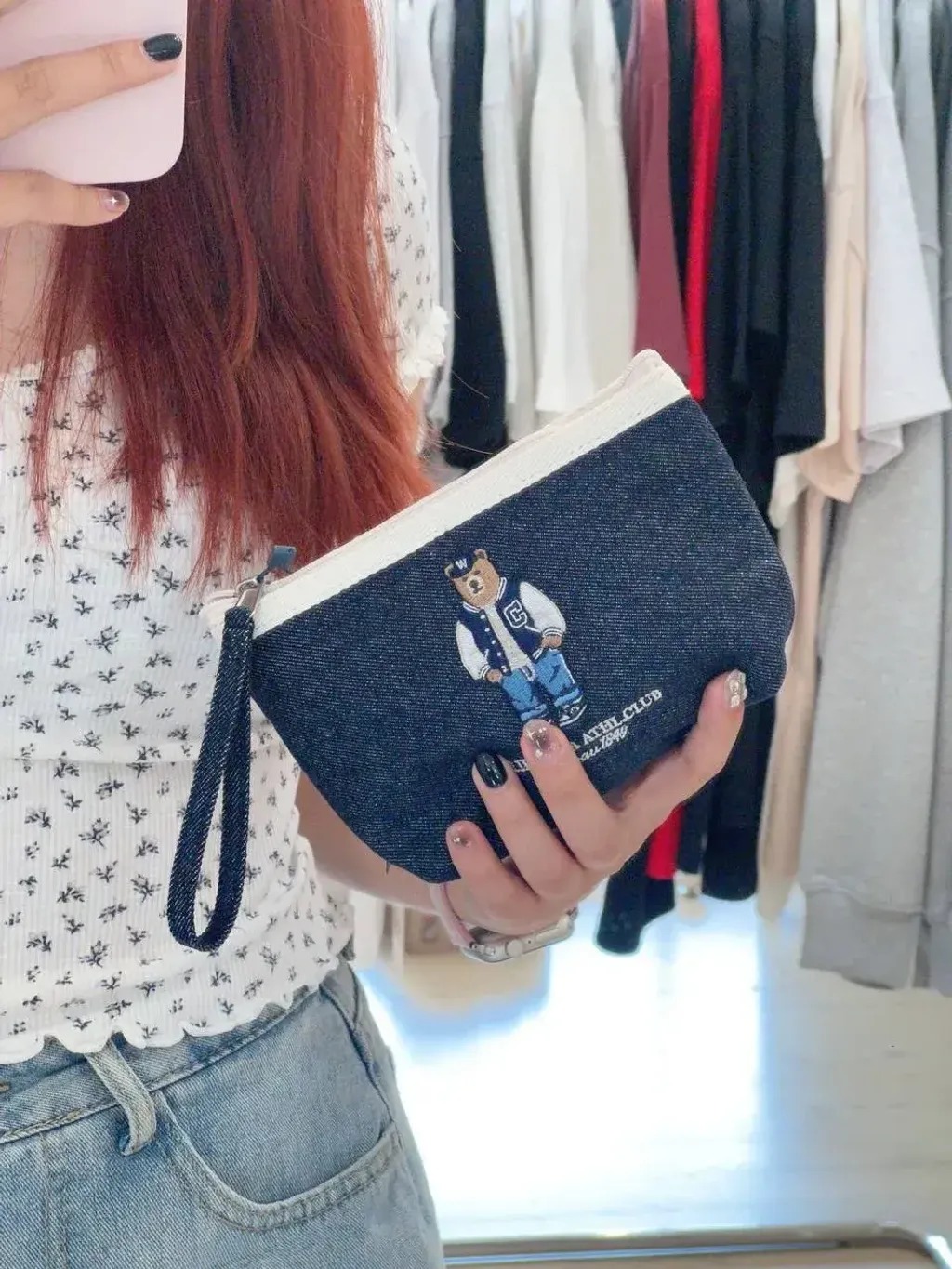 WHOAU 多功能小熊刺繡收納袋 一套2個