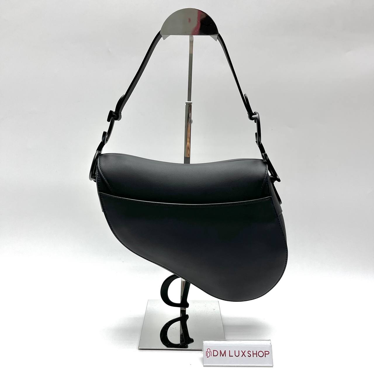 Dior Black Ultramatte Saddle Bag Medium