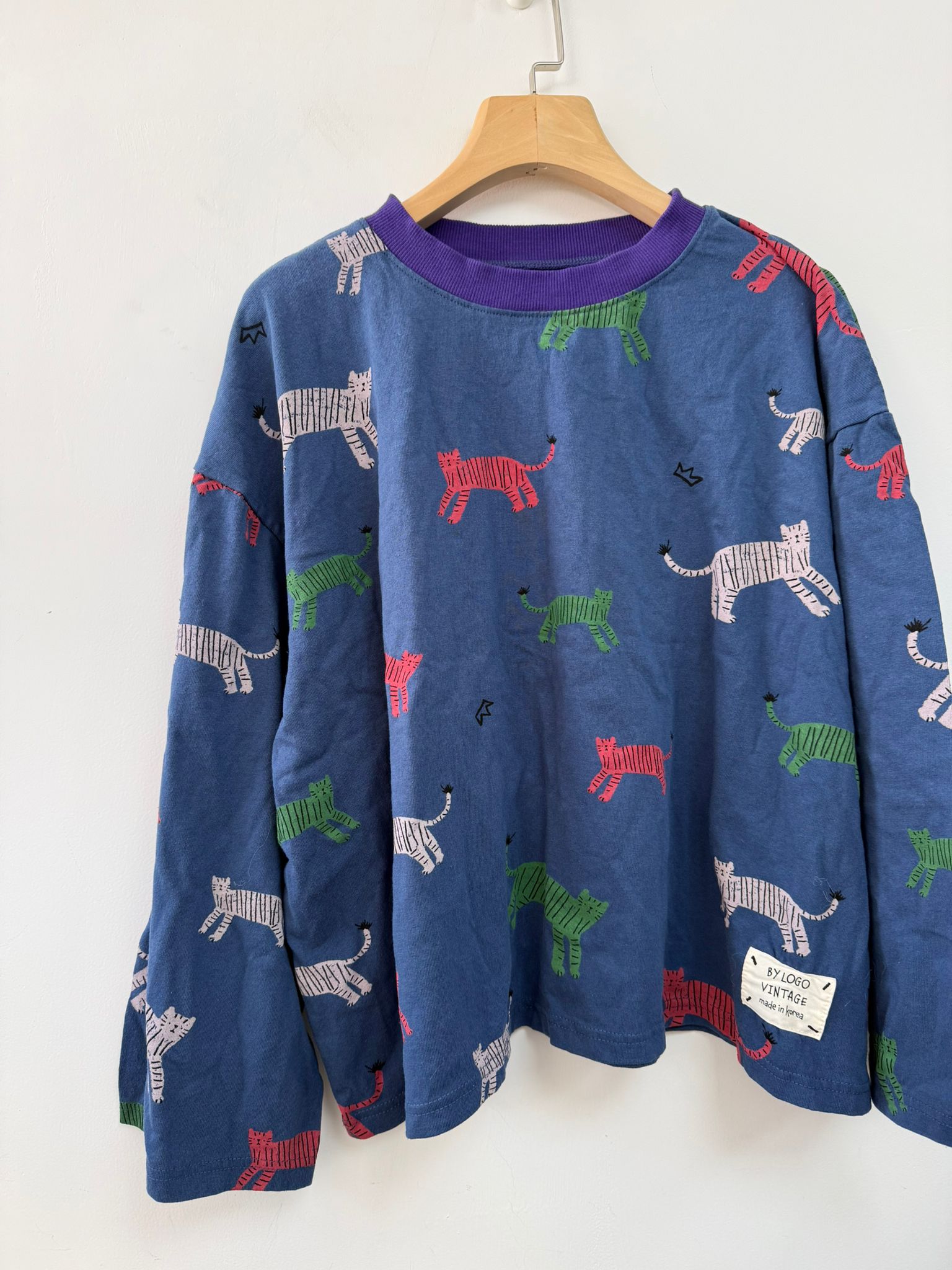 LO OE 藍色貓仔top