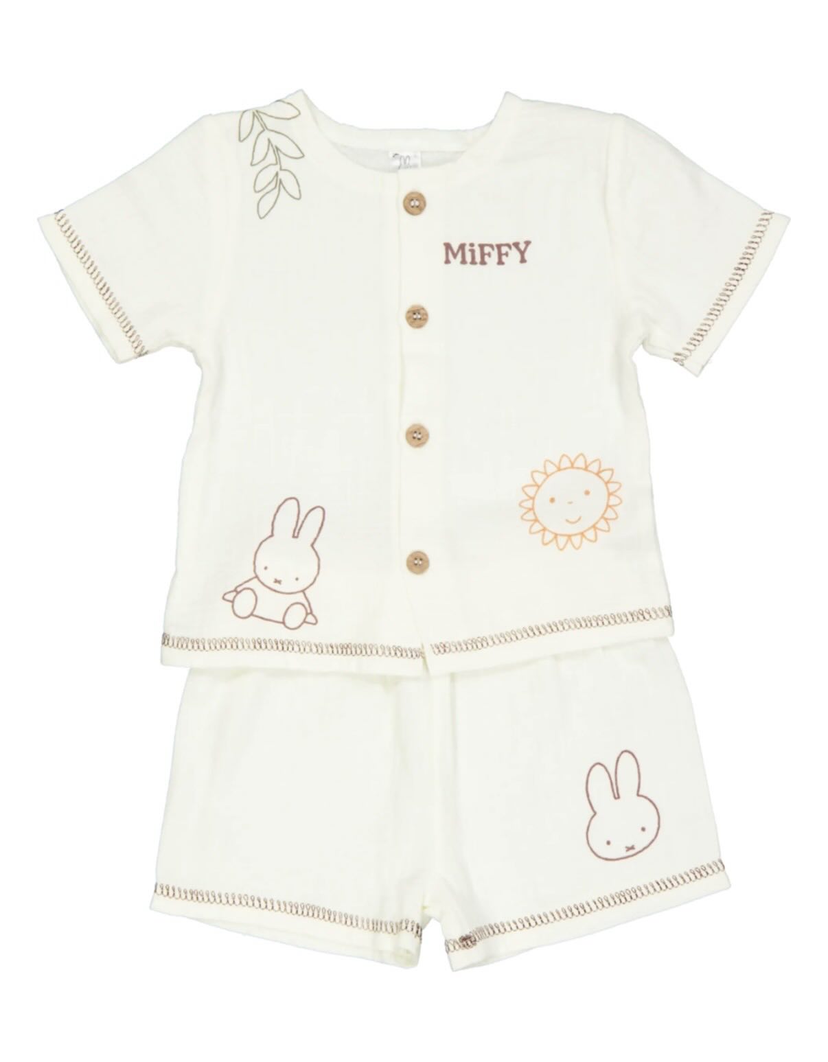 Miffy baby shirt and shorts set (white) 