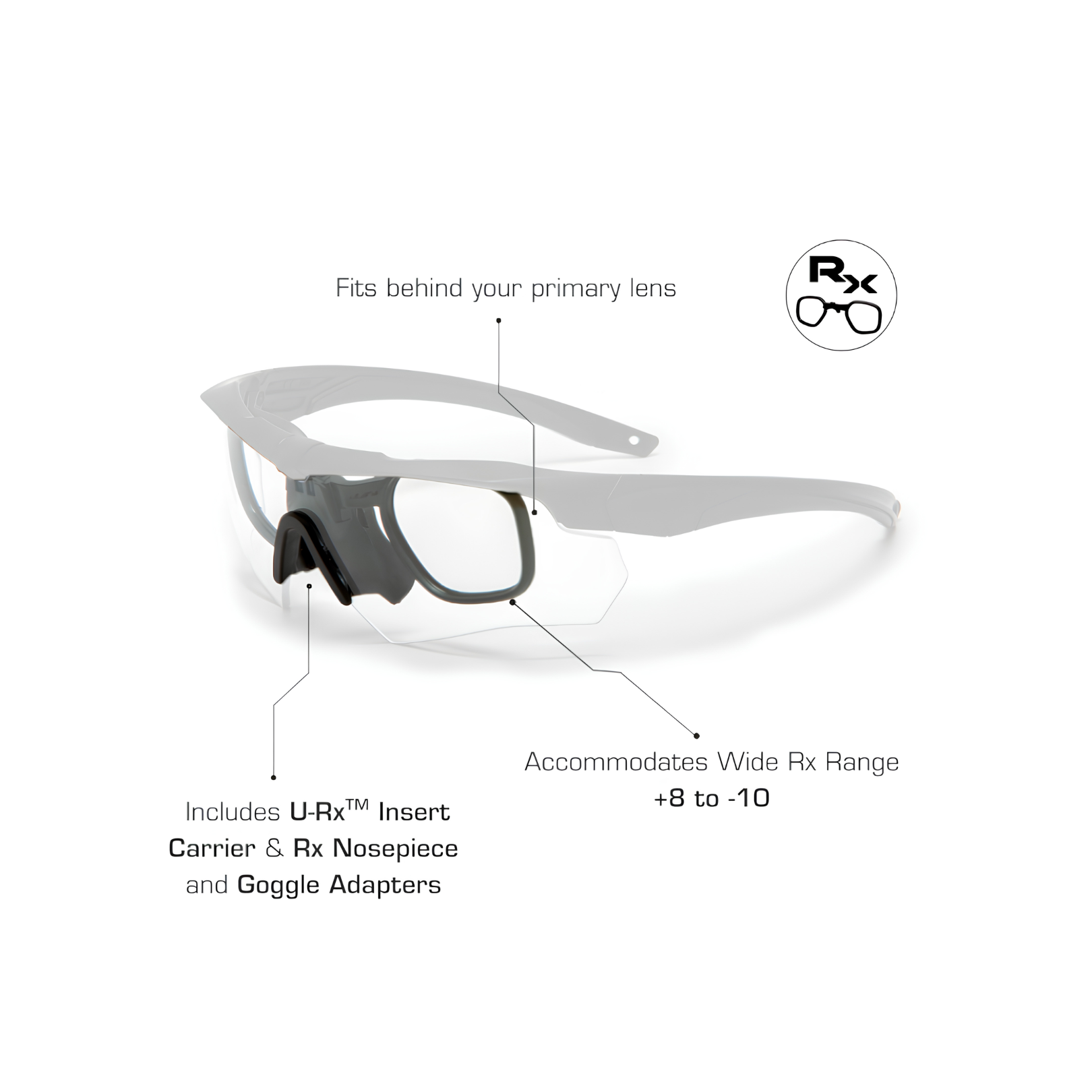 ESS EyePro Crossbow Black w/Clear