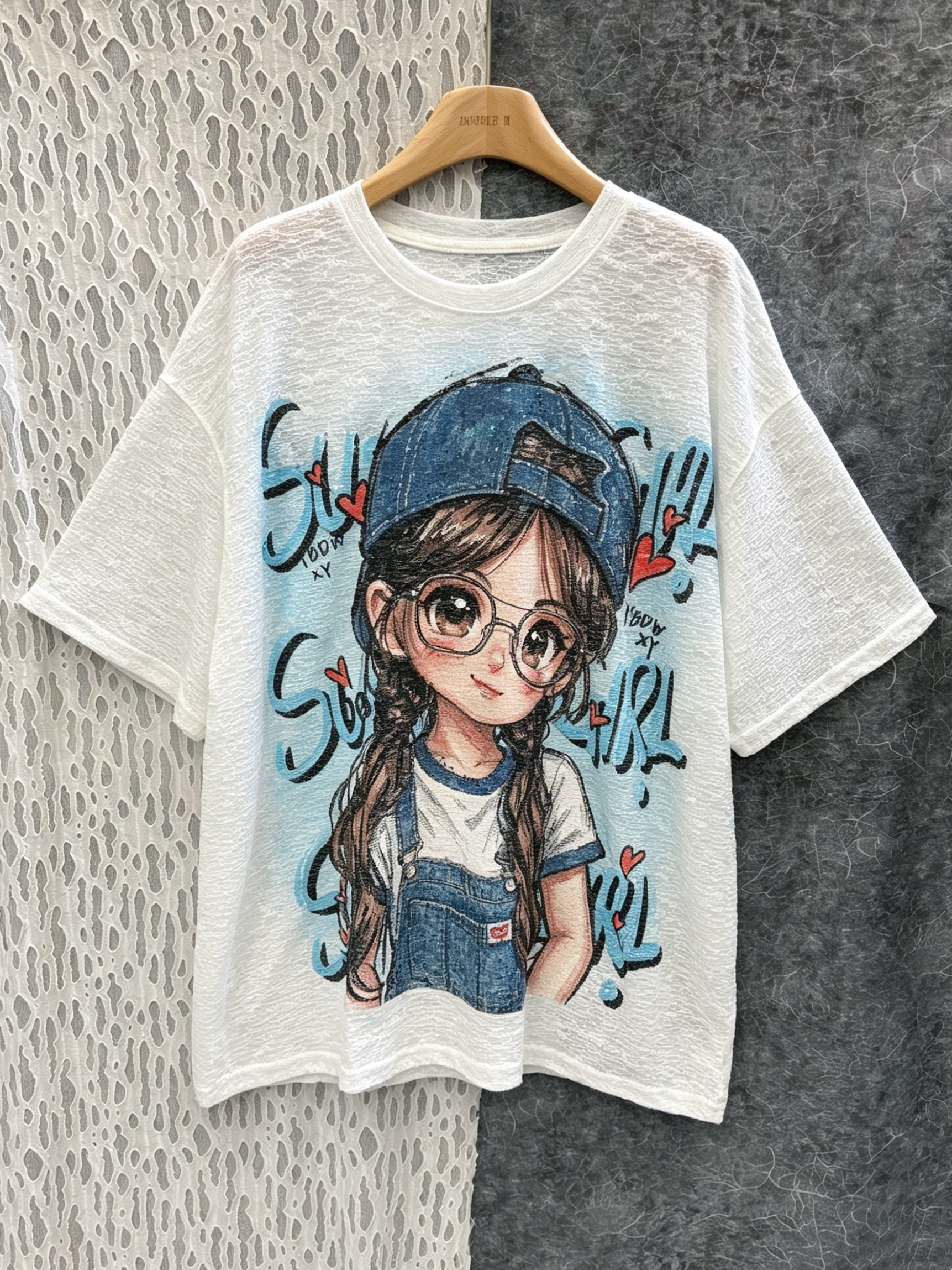 孖辮女孩T