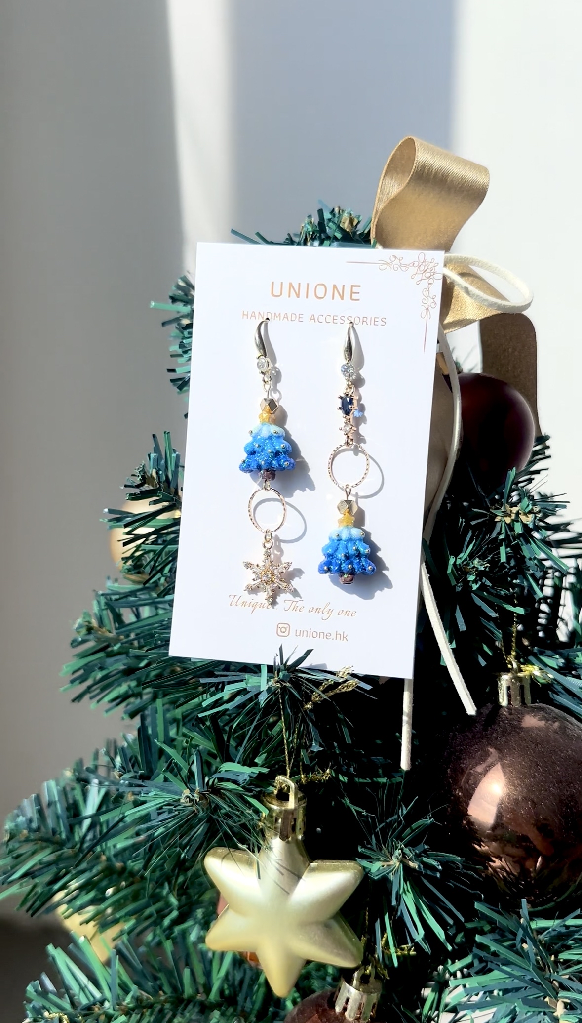 雪花糖果雪霜聖誕樹耳環❄️🎄(2色)