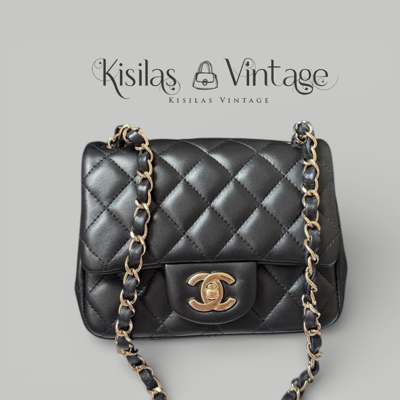 Chanel Lambskin square金扣方胖