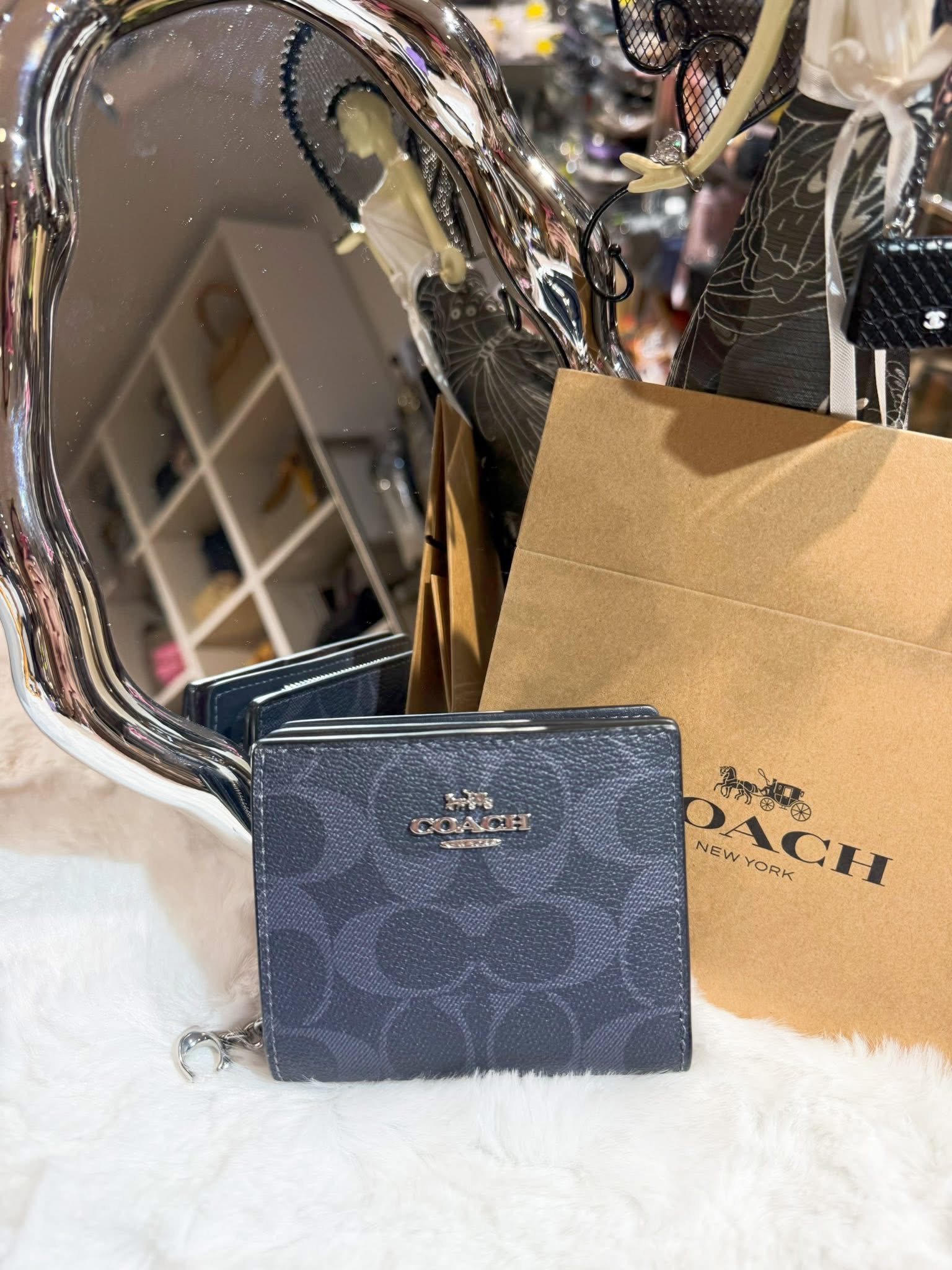 Coach Snap wallet navy/m