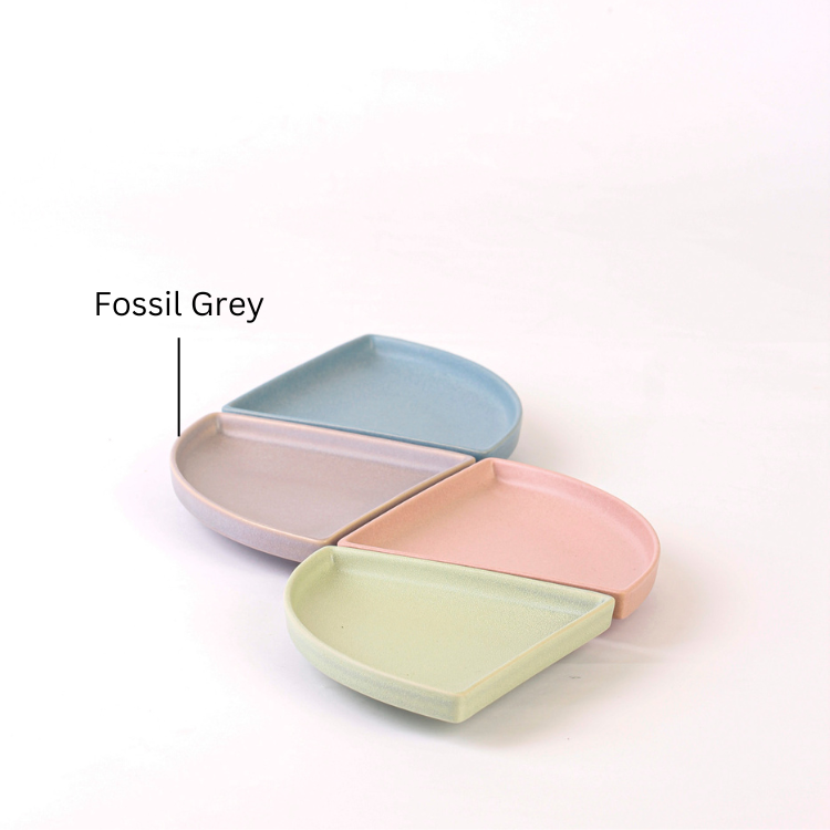 ANELLO TMK01 Series Quarter Side Ceramic Stacking Plate 13cm x 18cm