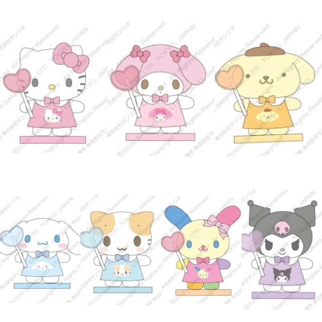 預訂 | 日本版 Sanrio 愛心磁石站立植絨公仔