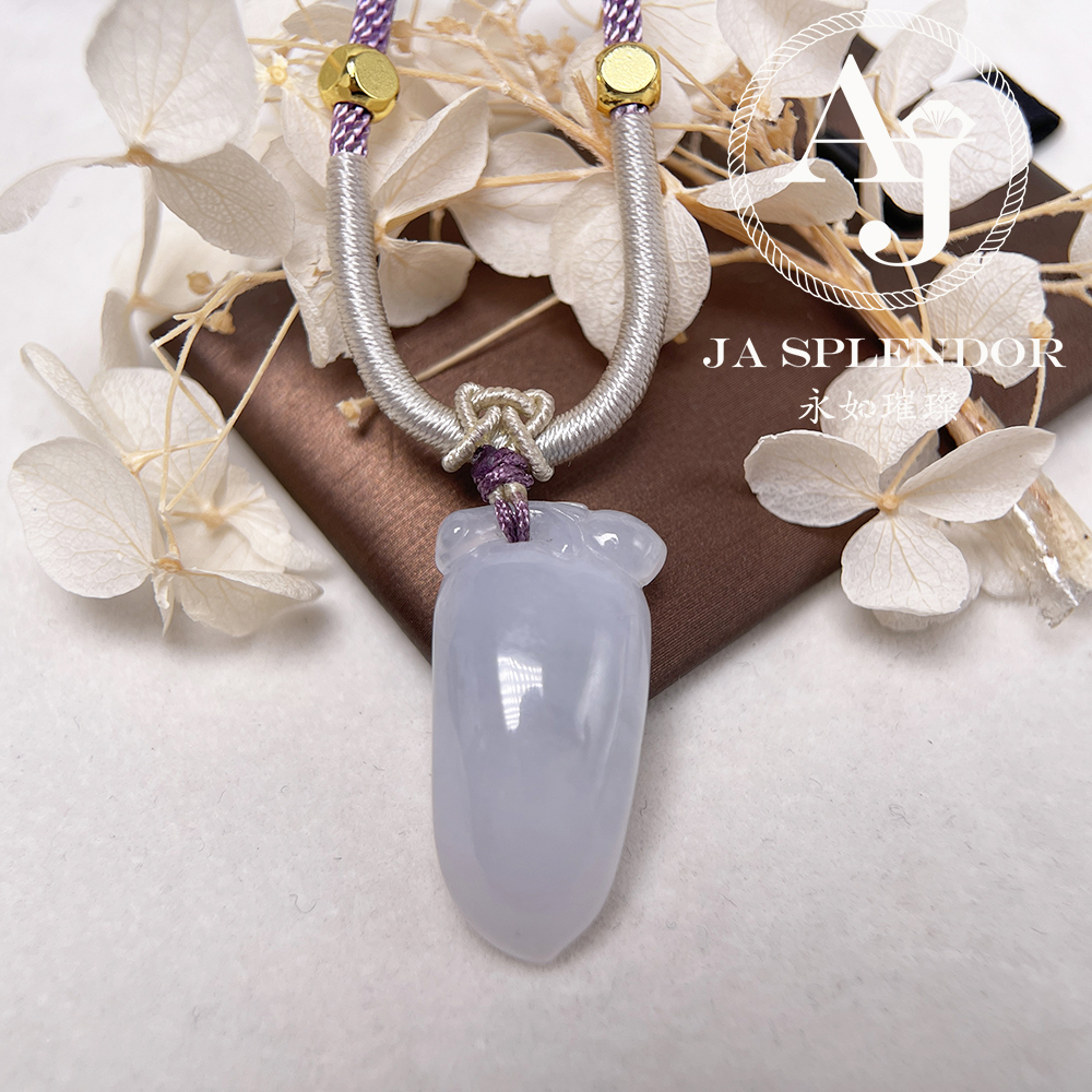 JNS-207 天然翡翠A玉 冰潤壽桃/壽比南山吊墜