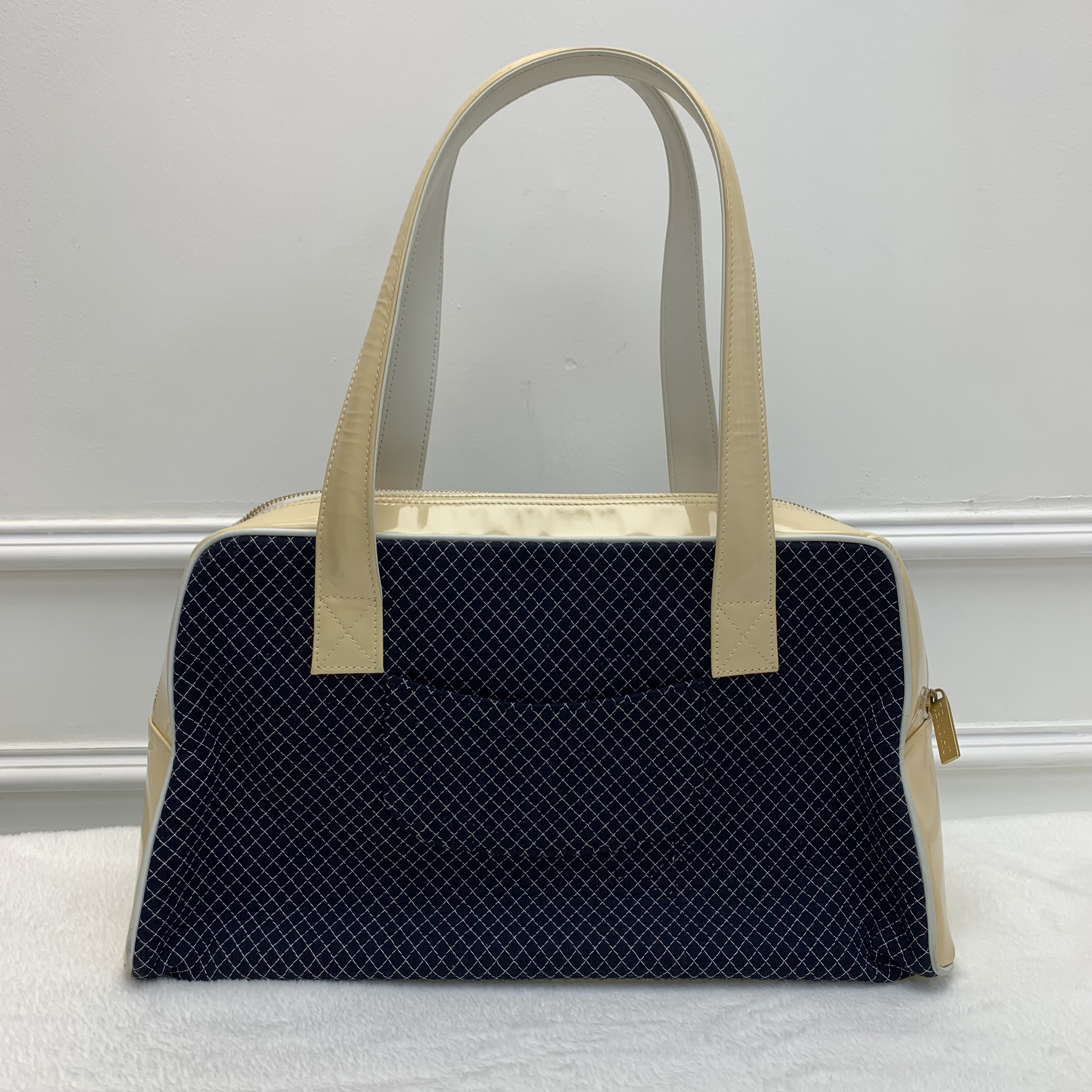 中古包💙Chanel漆皮拼布保齡球