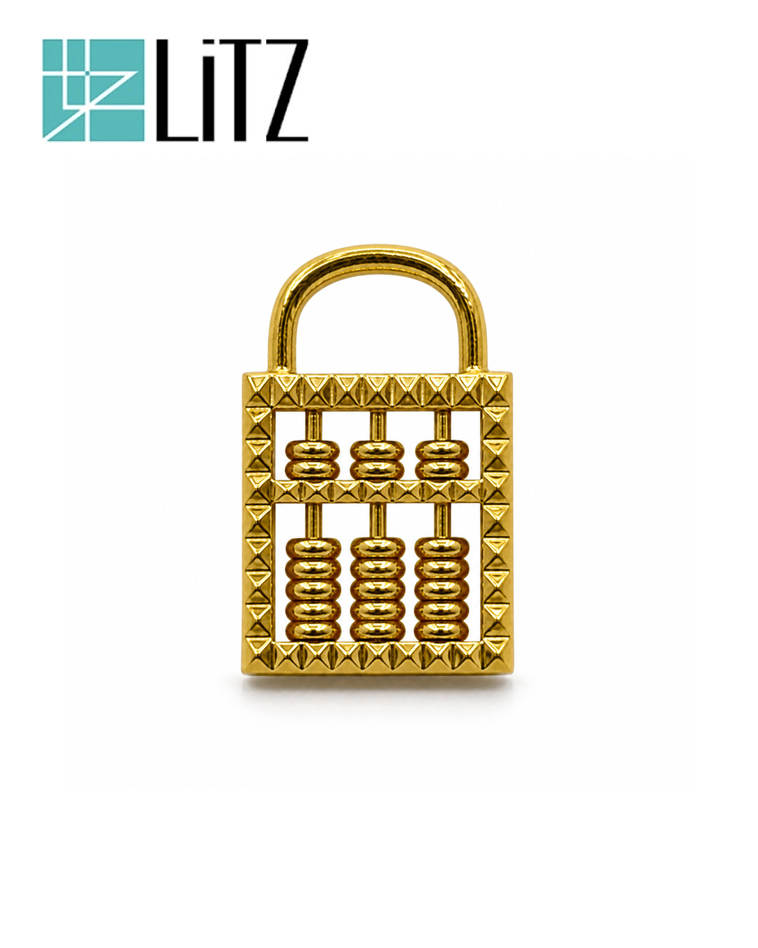 916 Gold Abacus Padlock Pendant 3.09g GP0013904