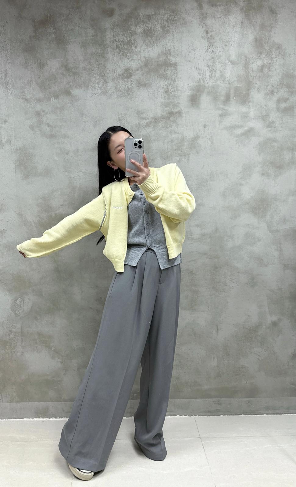 假兩件拼色外套