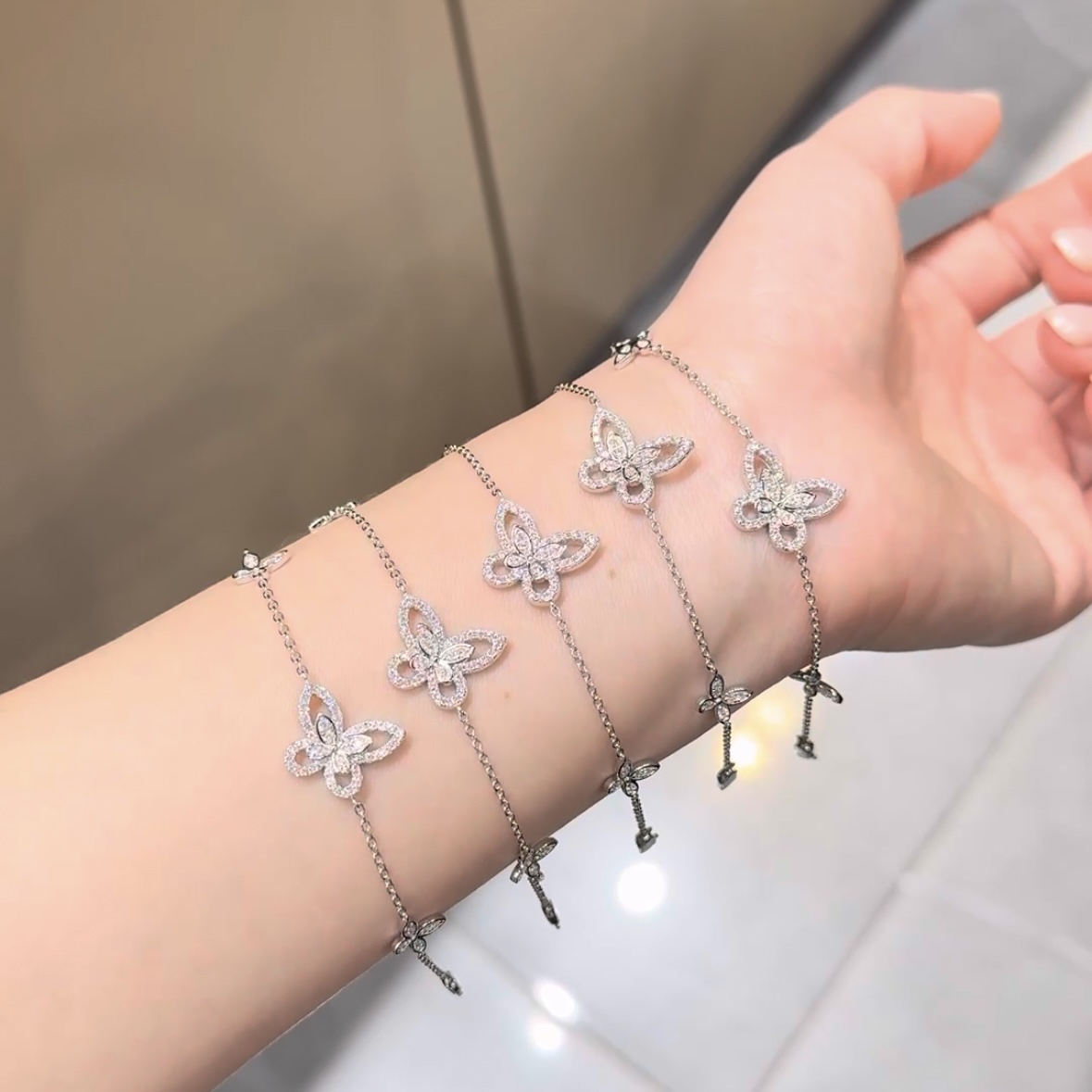 莫桑钻 格拉芙同款蝴蝶手链