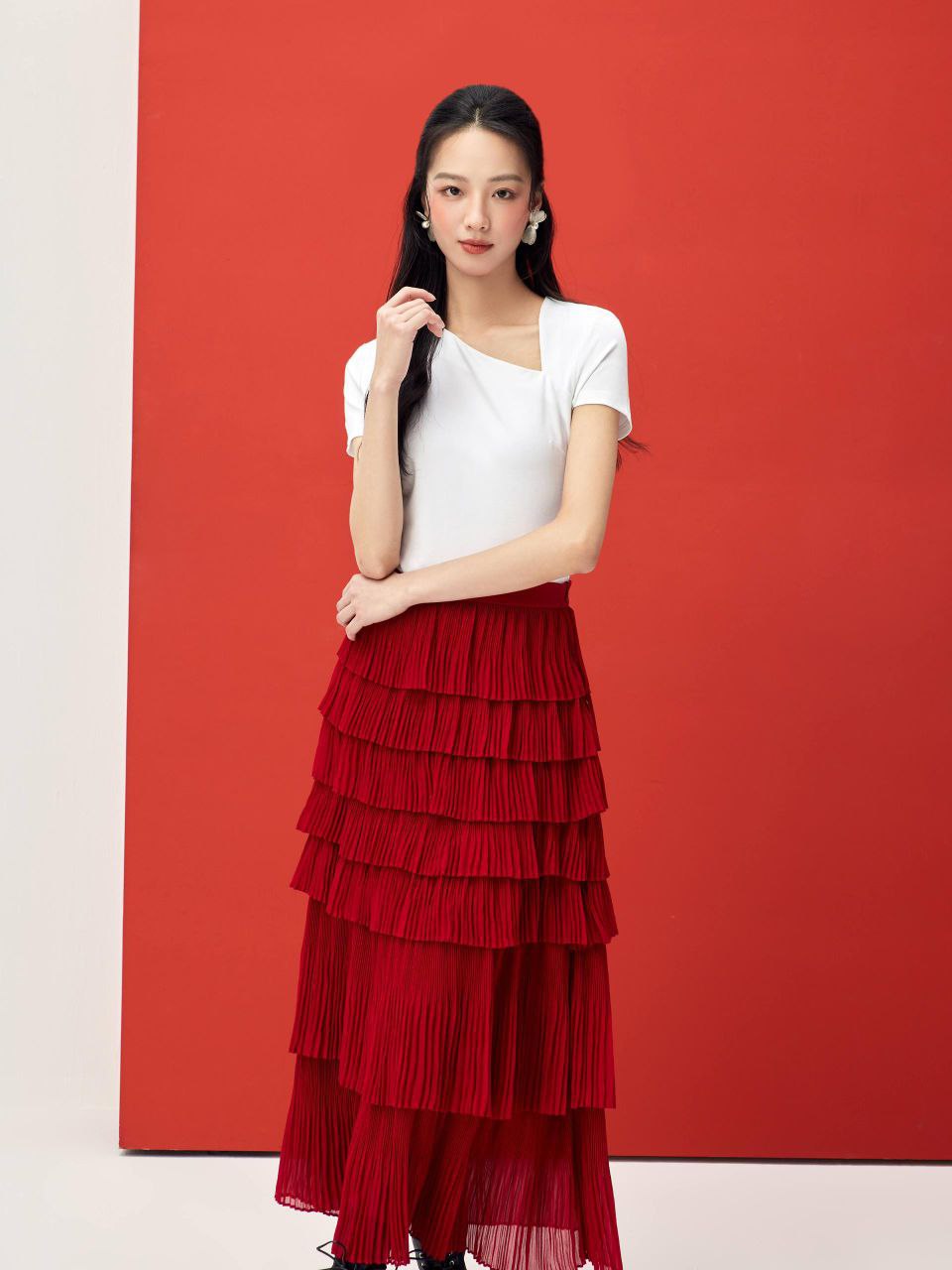 蛋糕显瘦长裙 S0095