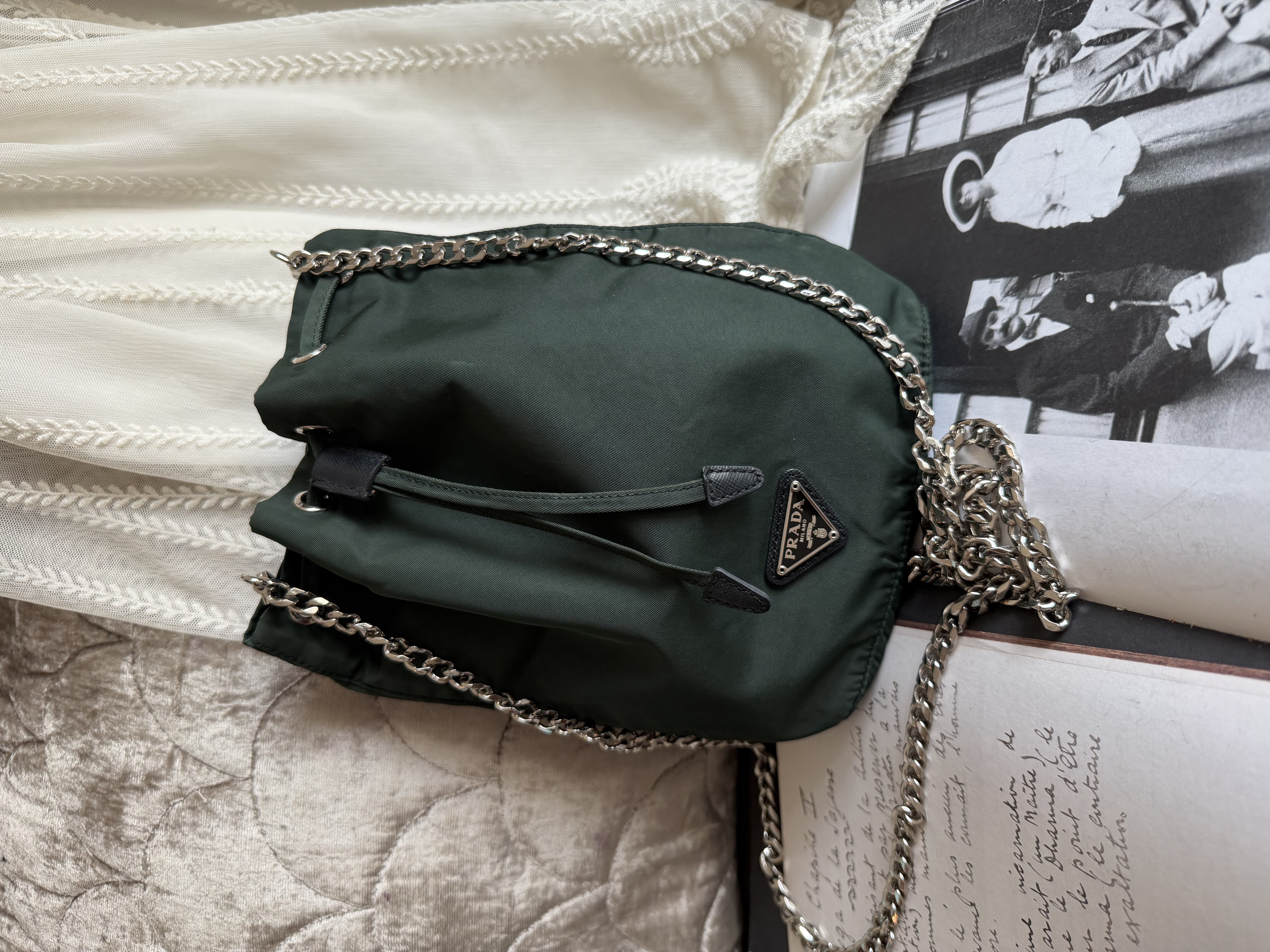Prada green Bucket bag