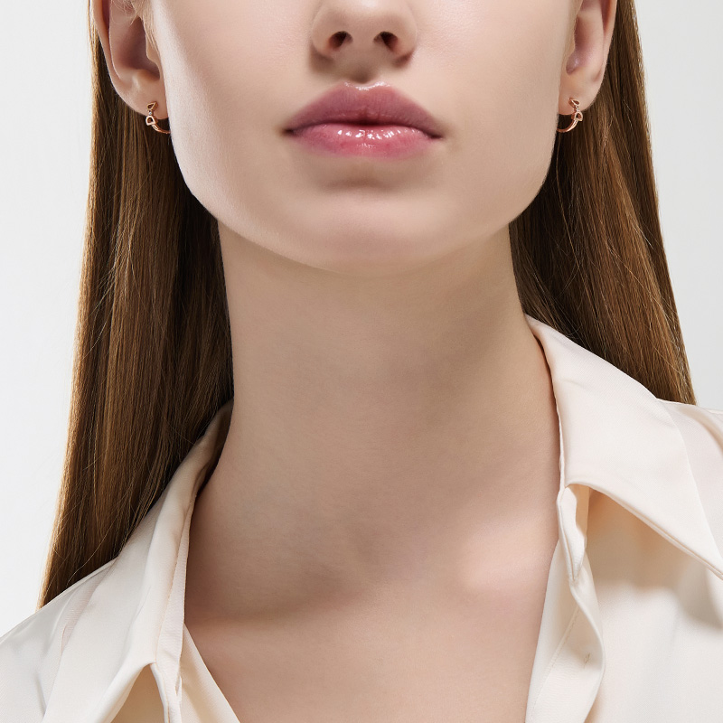 DIDIER DUBOT Miss Doux 玫瑰金耳環 (JDRERTF434S)