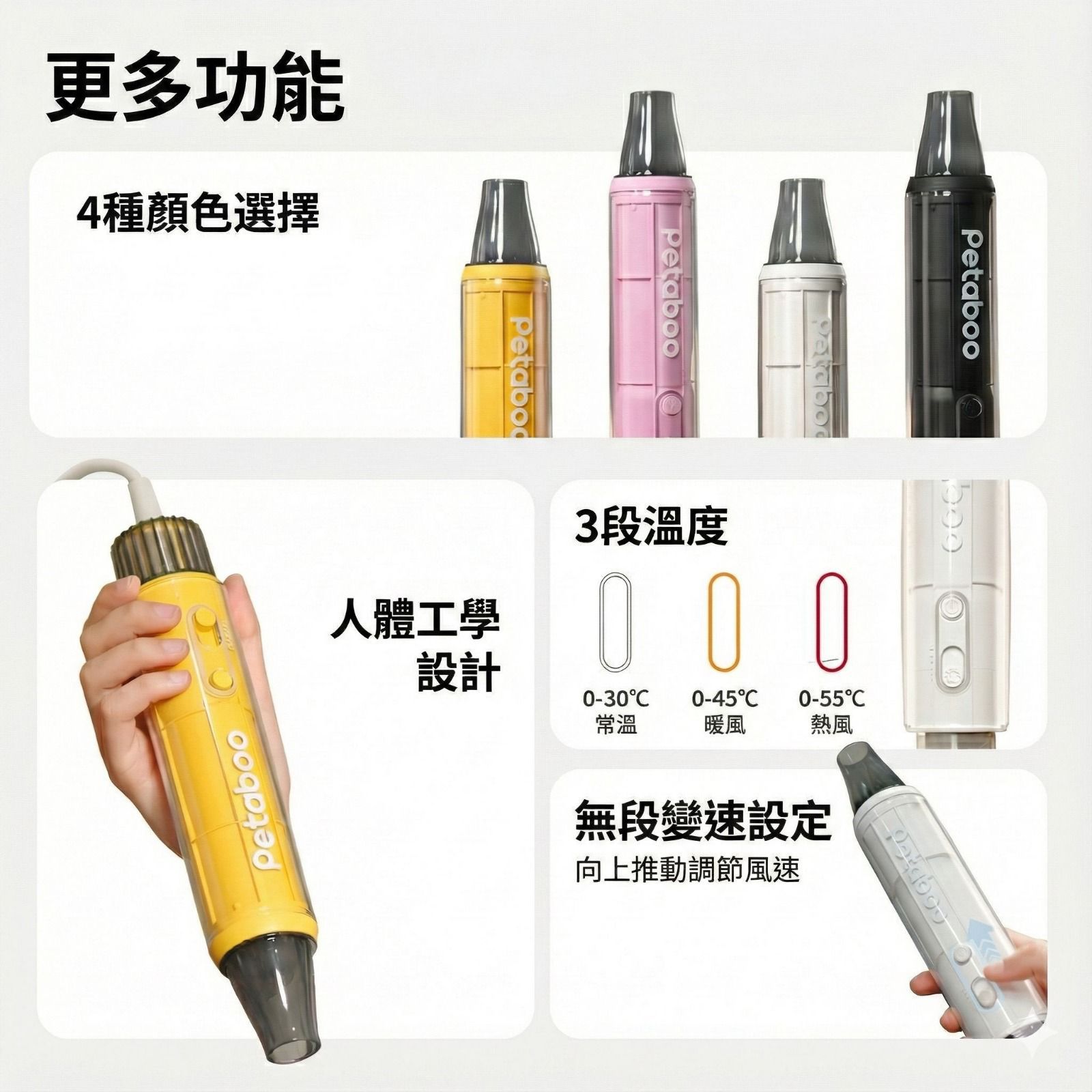 日本品牌Petaboo - 手持美容吹毛機 L200