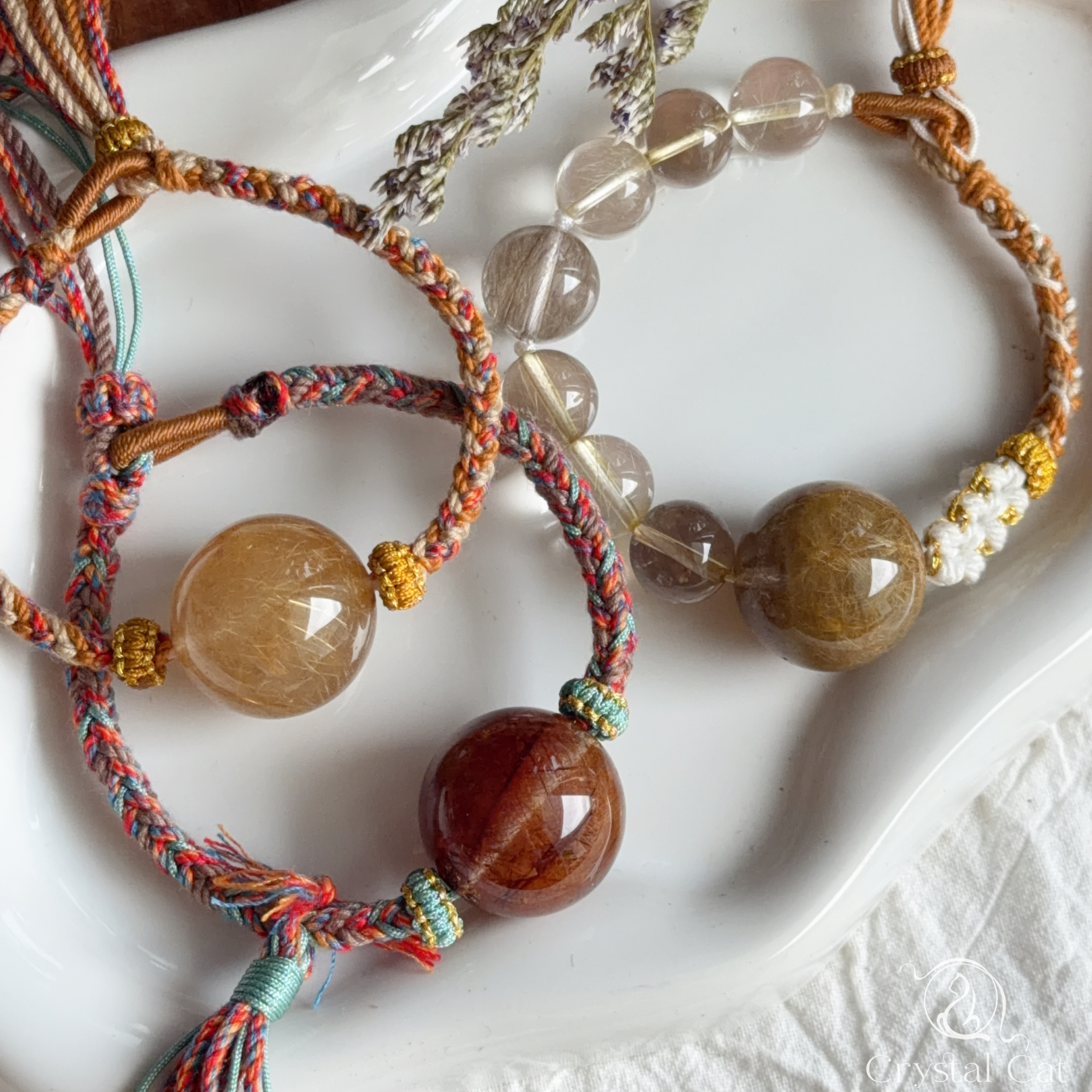 魔鬼髮晶/銀髮晶+金髮晶襯手繩系列