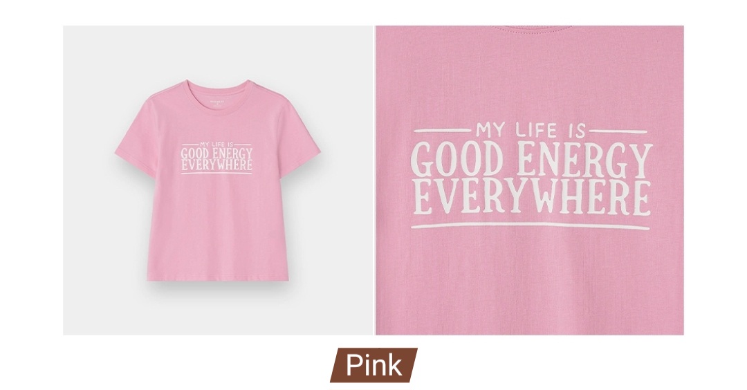 🇰🇷 韓國 Giordano Graphic Tee｜GOOD ENERGY EVERYWHERE