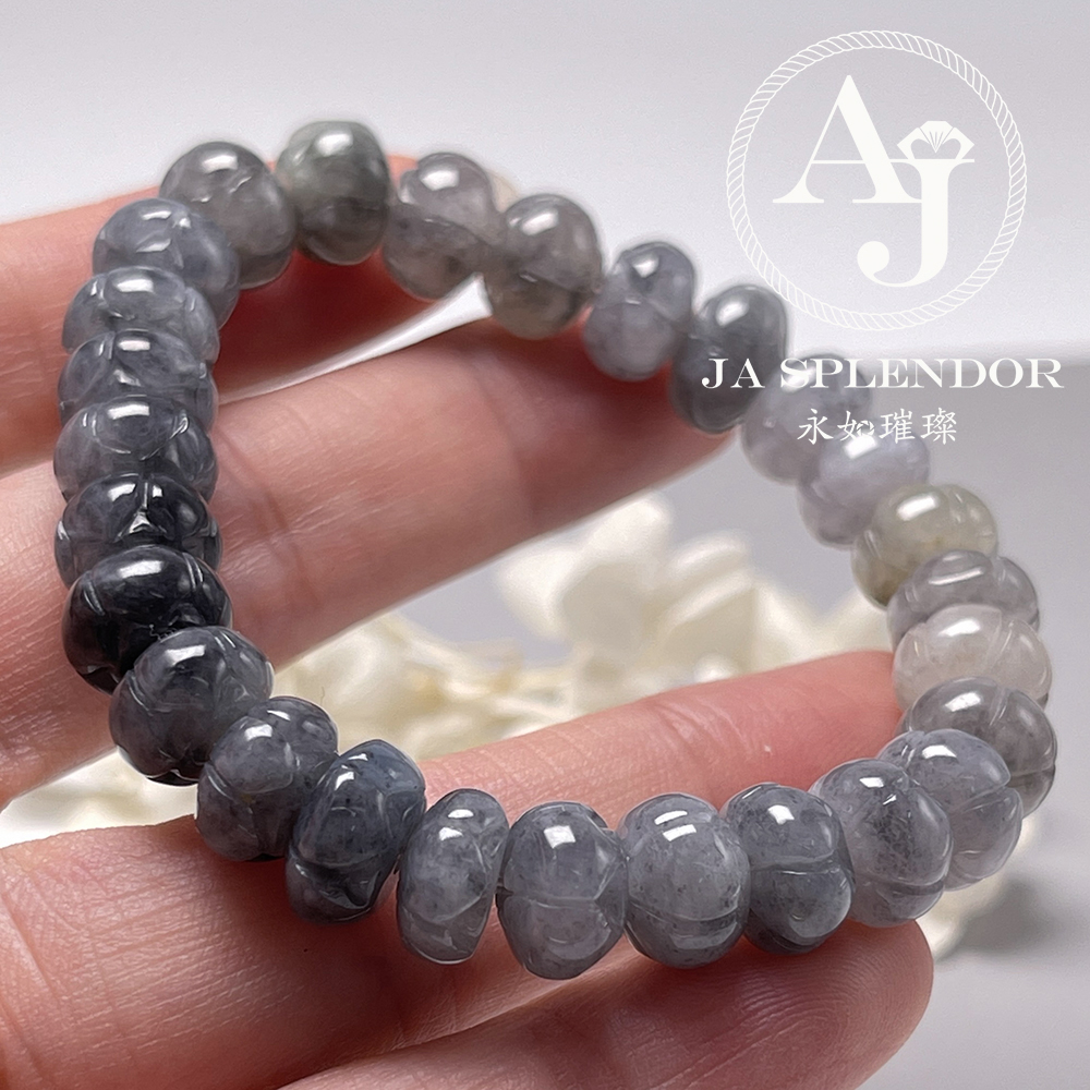 JB-265- 冰種烏鷄辟邪/清心定神/年年有餘蓮花手串