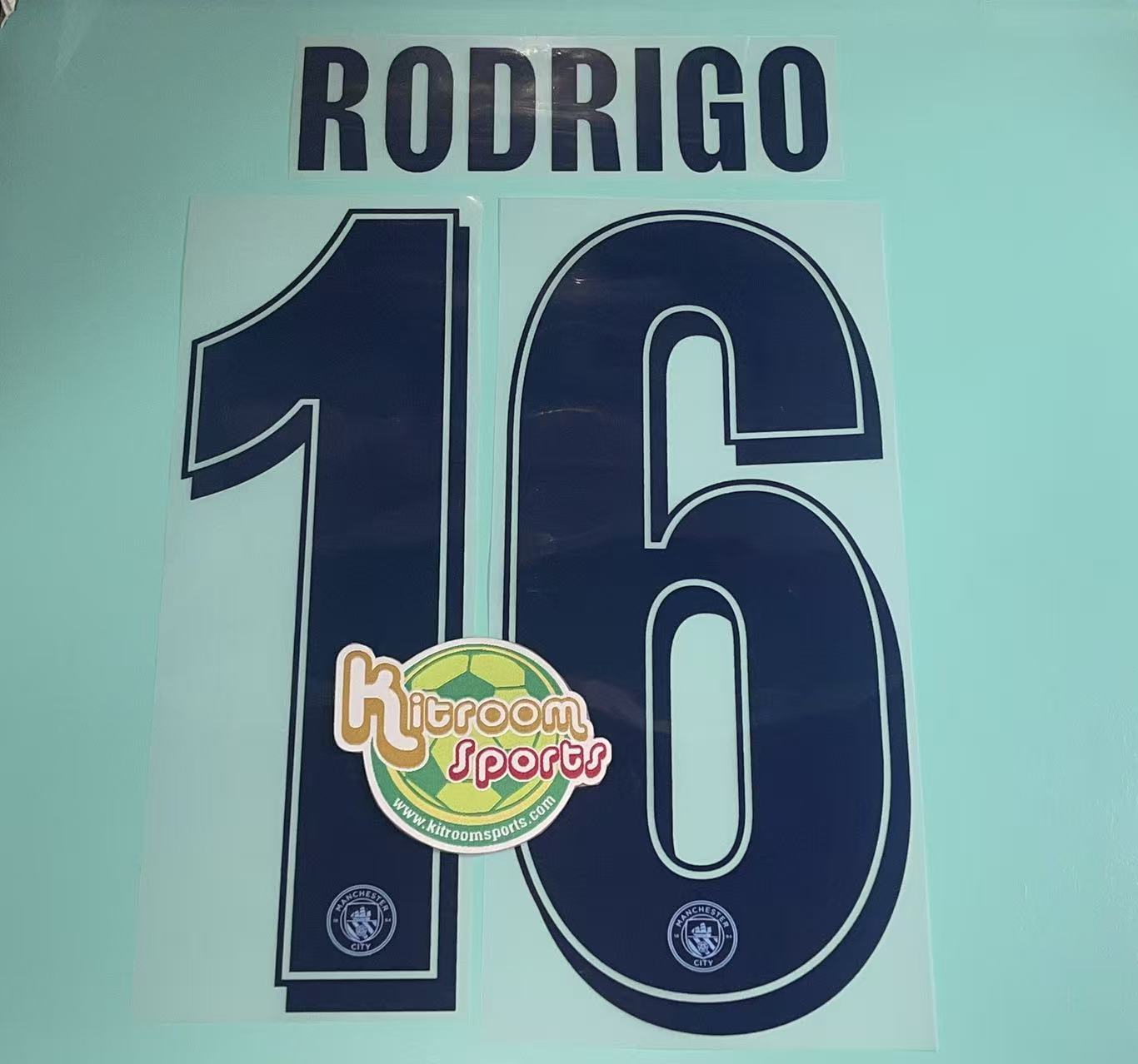 2025-26 Manchester City Home UCL Nameset #16 RODRIGO