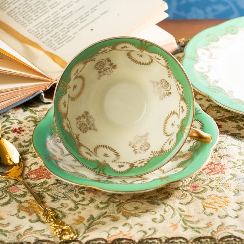 C.a.1939 - 1945 German Hutschenreuther Hohenberg Green Tea Set (MW112)