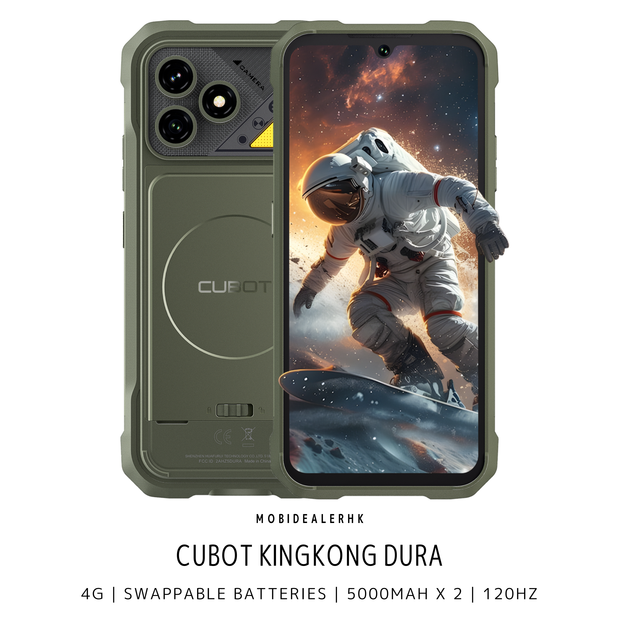 Cubot Kingkong Dura | 4G | 三防手機 | 可換式雙電池 | 5000mAh x2 | 120Hz