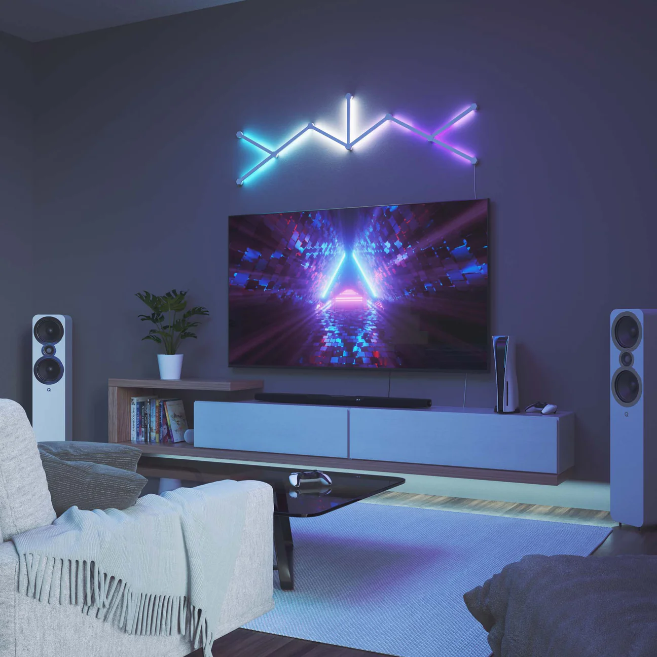 [原裝香港行貨丨2年保養] Nanoleaf Lines 60° 智能LED背光燈條擴充裝 (3條) Nanoleaf Lines Expansion Kit (3 pack) A-NL59-E-0001LW-3PK