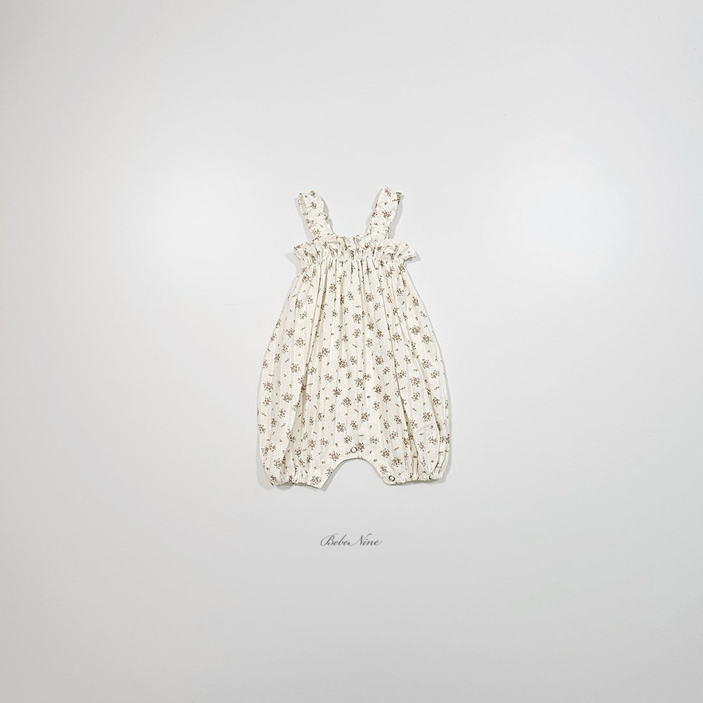 ☀️預訂 韓國直送☀️🇰🇷Bebenine兩色花卉荷葉邊吊帶連身服