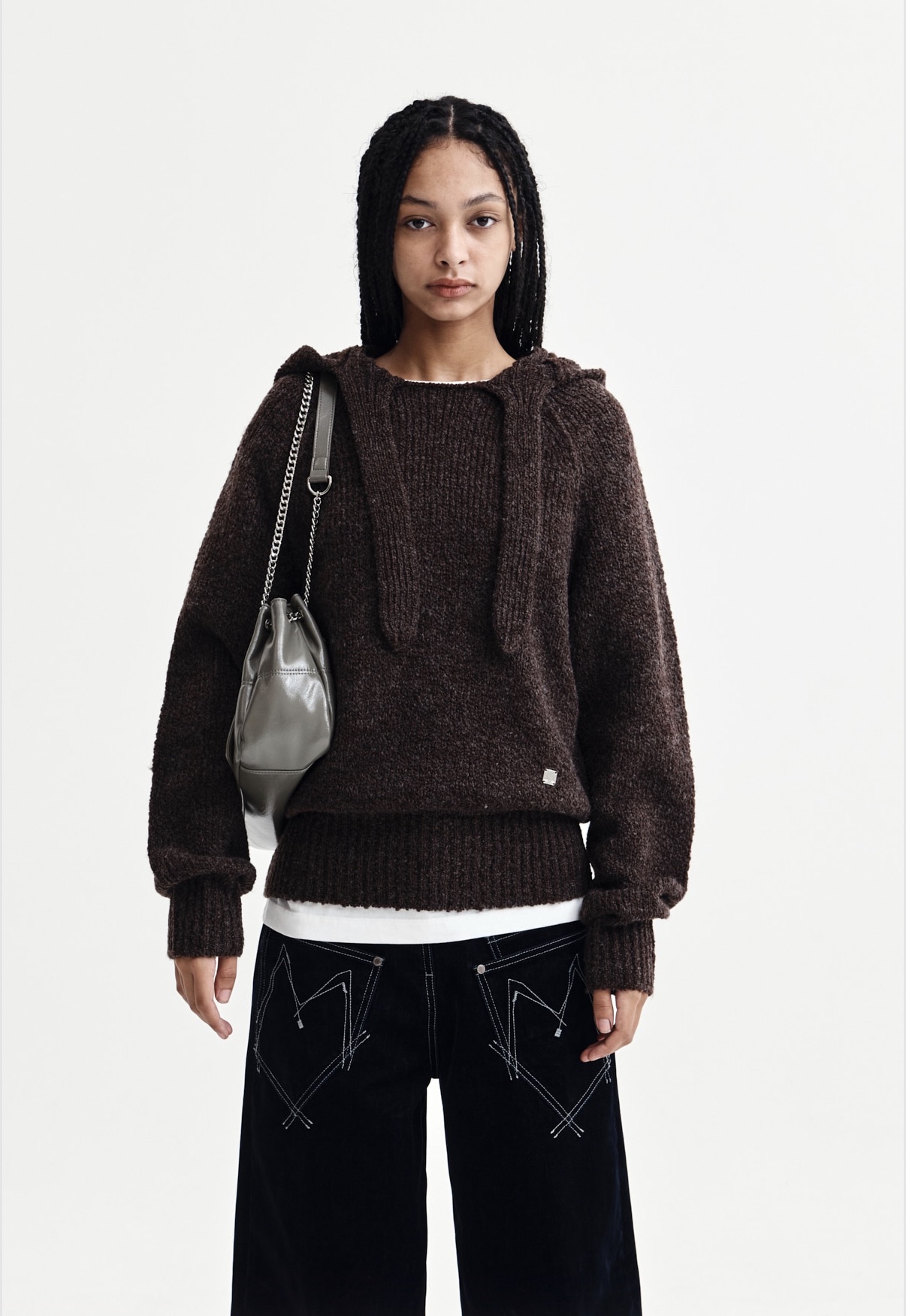 MATIN KIM 特價場 MUFFLER POINT HOODY PULLOVER