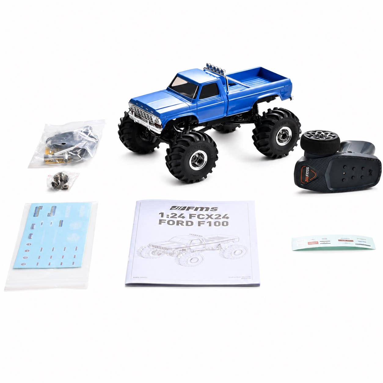 【香港現貨】FMS 1:24 Ford F-100 迷你大腳車 | 高低兩檔變速