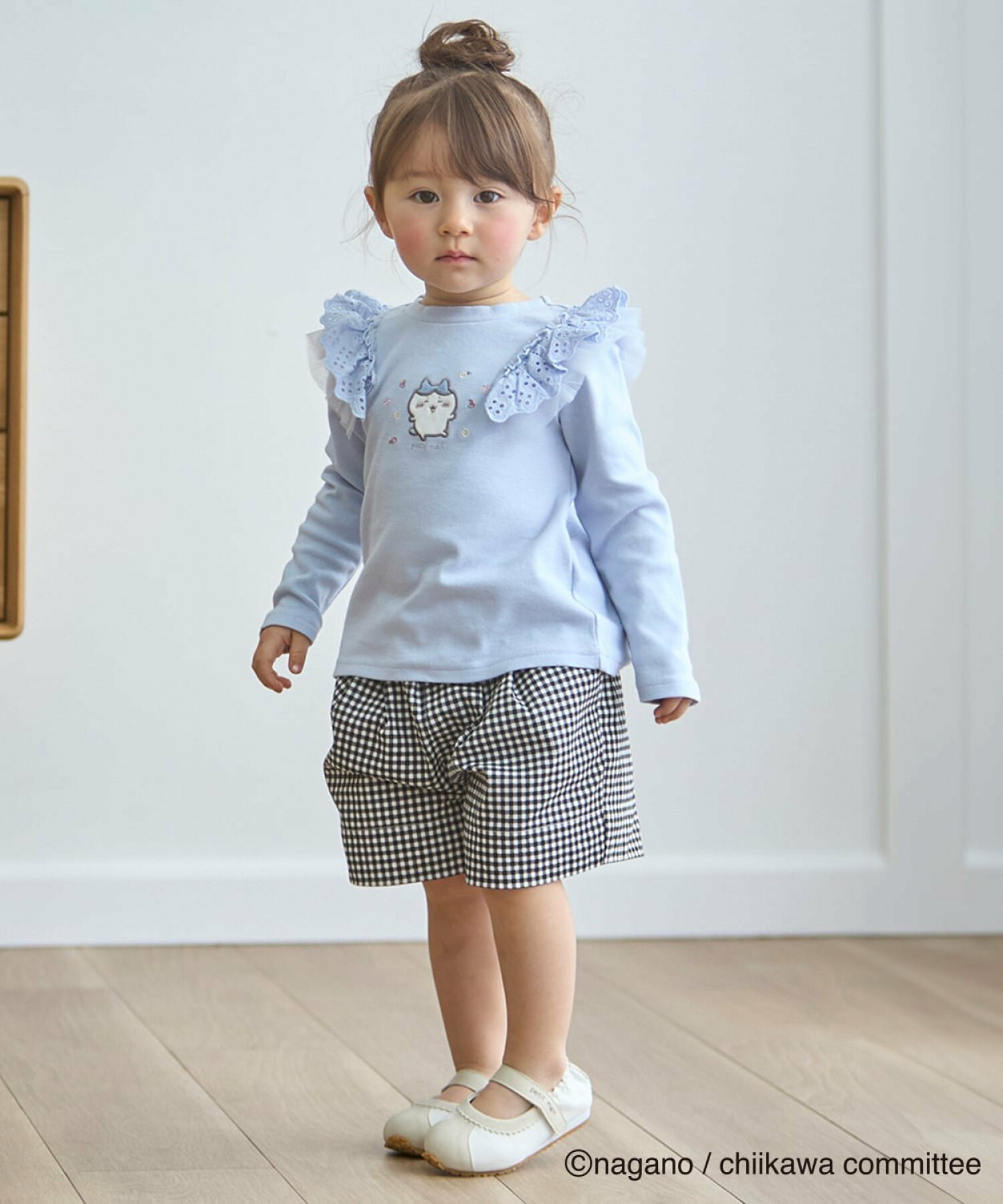 🆕【⭐訂購⭐】 🌀🇯🇵 日本直送🇯🇵 刺繡 #Chiikawa 薄紗荷葉邊肩袖 長袖Tee［3款選］🌀 [ELCA-0111][260329]