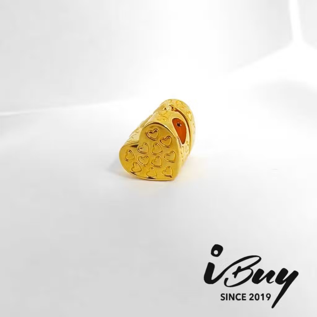 916 HARD GOLD LOVE BOX + DIAMOND RING 916 硬金 爱心盒+砖戒