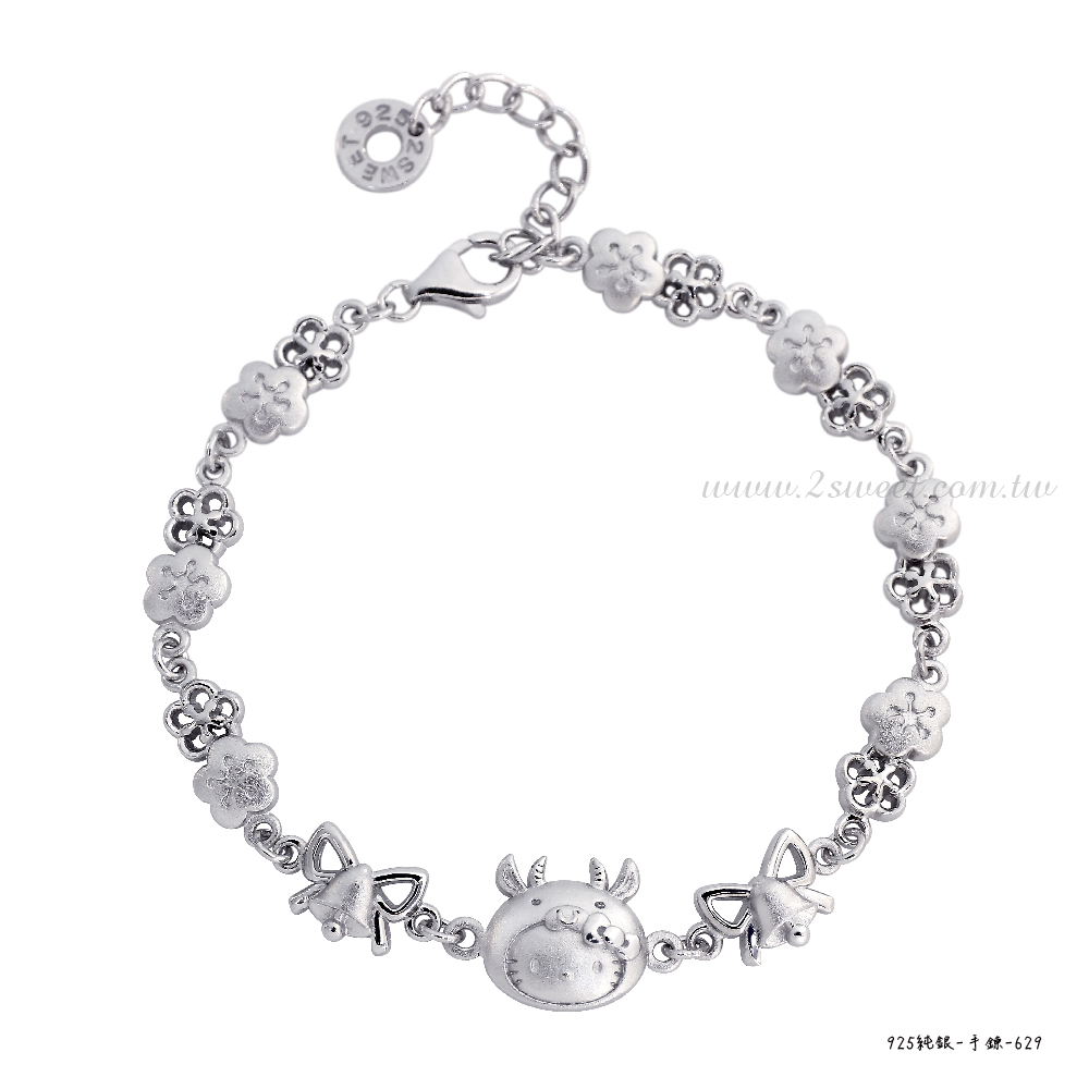 📦訂購 台灣代購 2sweet 甜蜜約定 Sanrio Hello Kitty 生肖系列 牛年款 925純銀手鏈