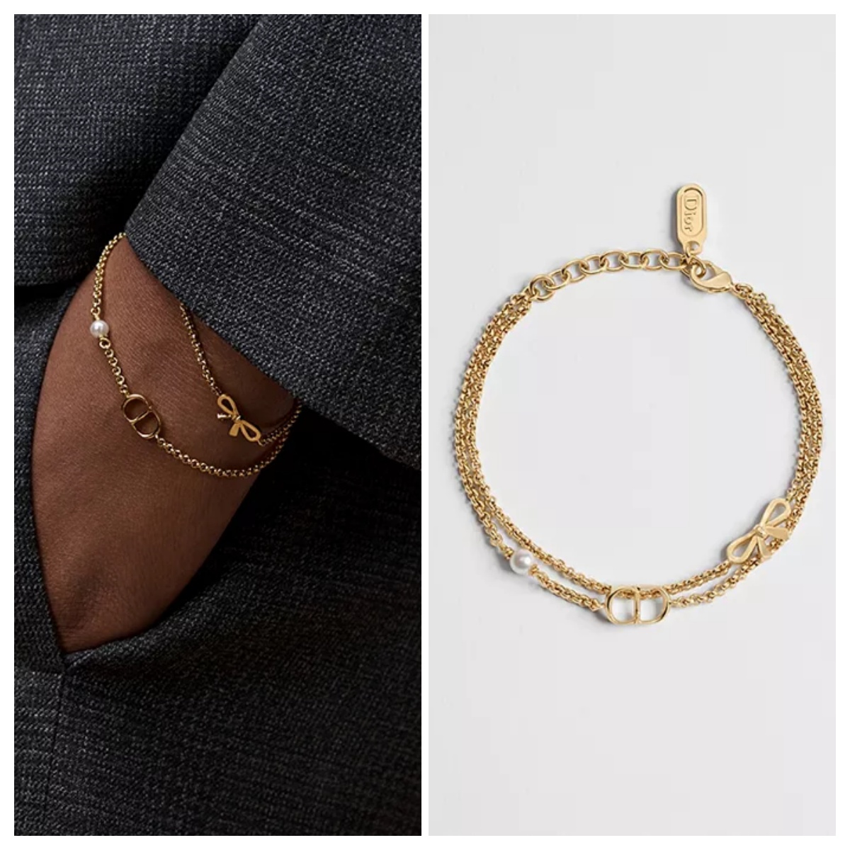 【原單】Dior  CD Mini Bow 手鍊