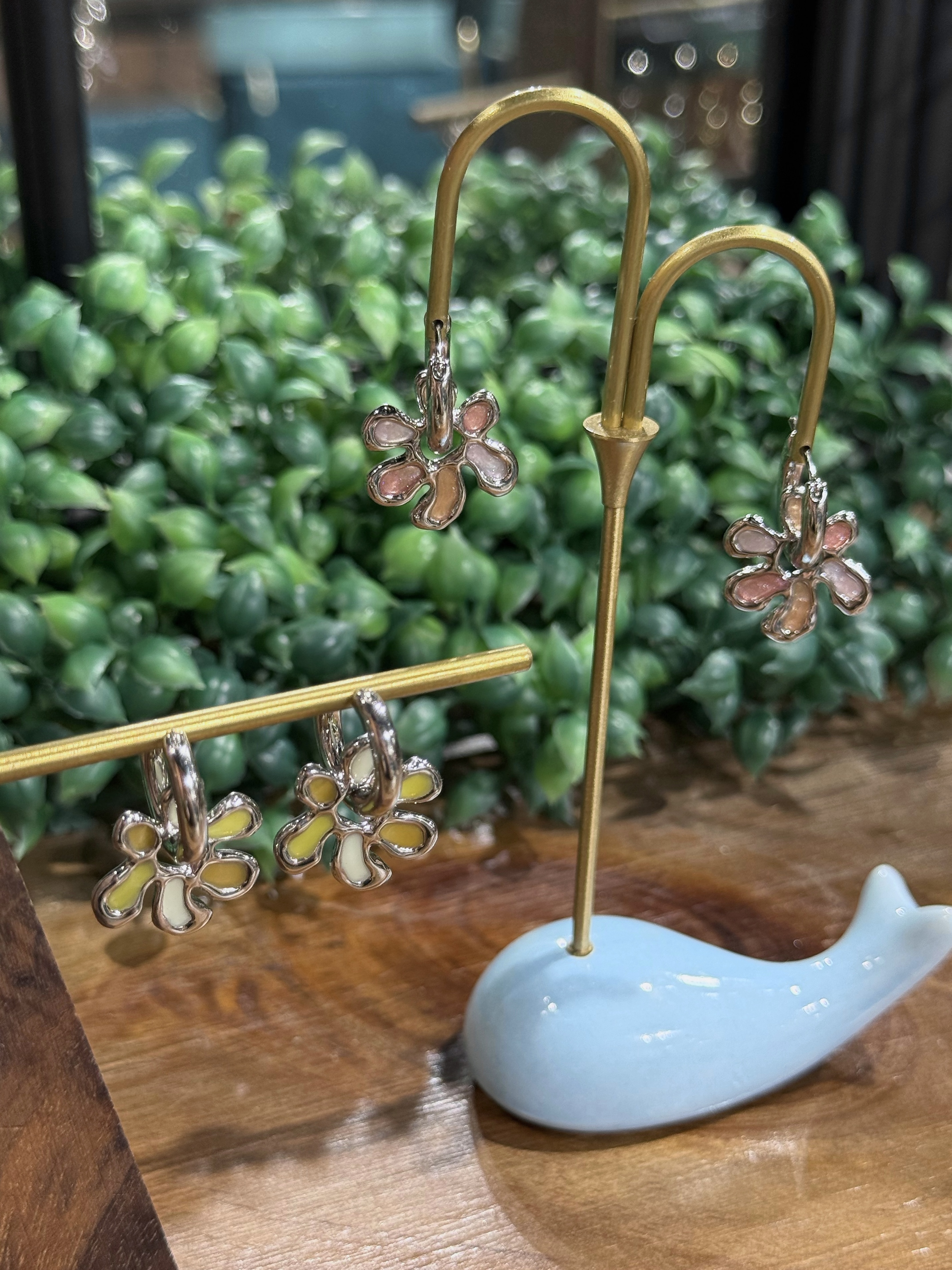 花影雙生 Bloom Duo Hoop Earrings | 兩用耳圈款垂墜耳環