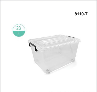 8110-T/有扣有轆膠箱23L